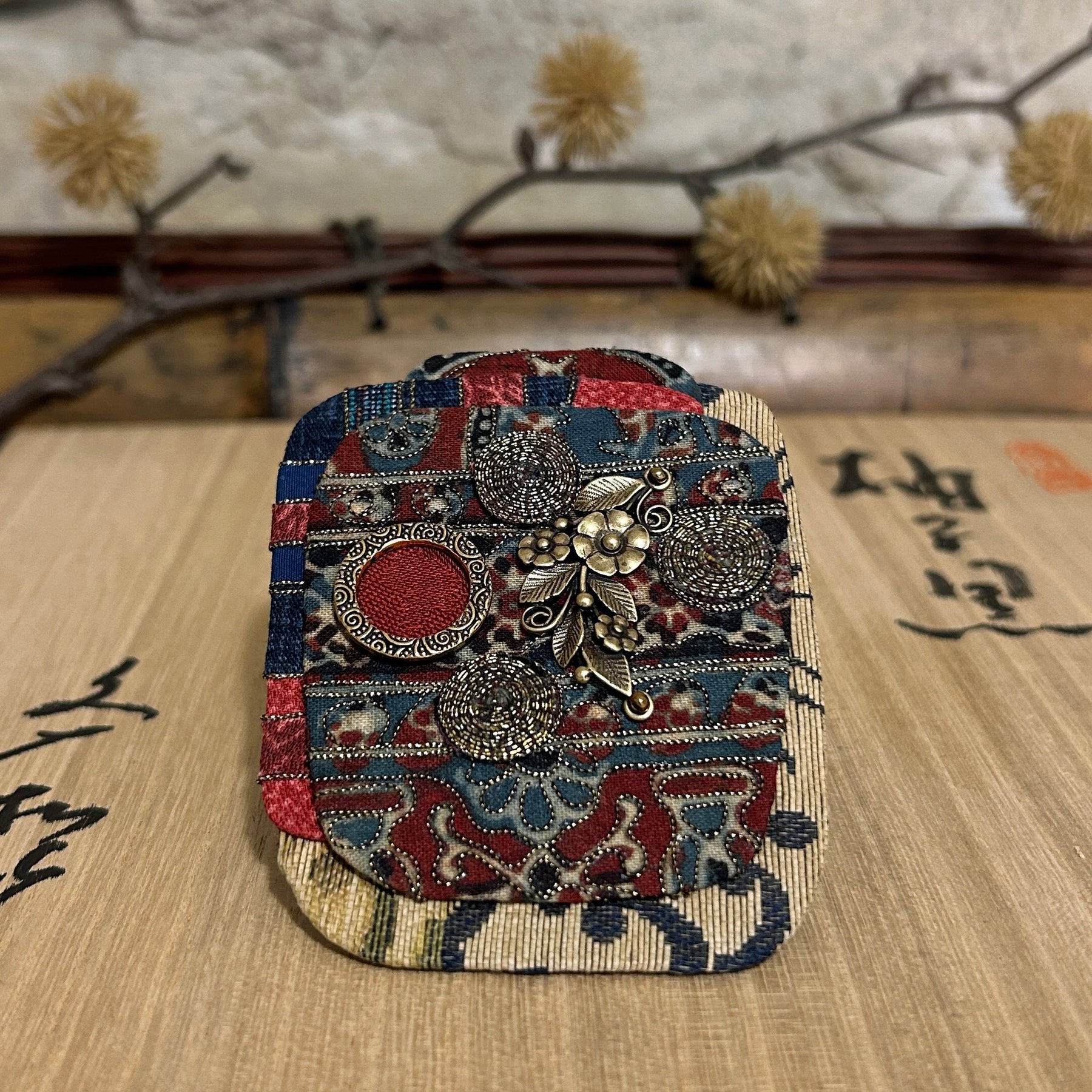 Richly Embellished Brooch Pendant Necklace - BV-3