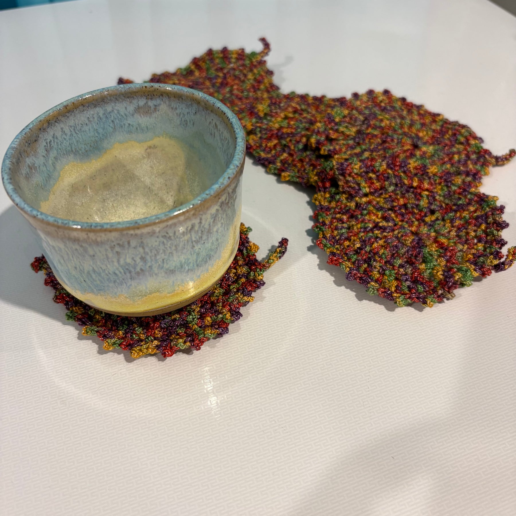 Crochet Leaf Coasters