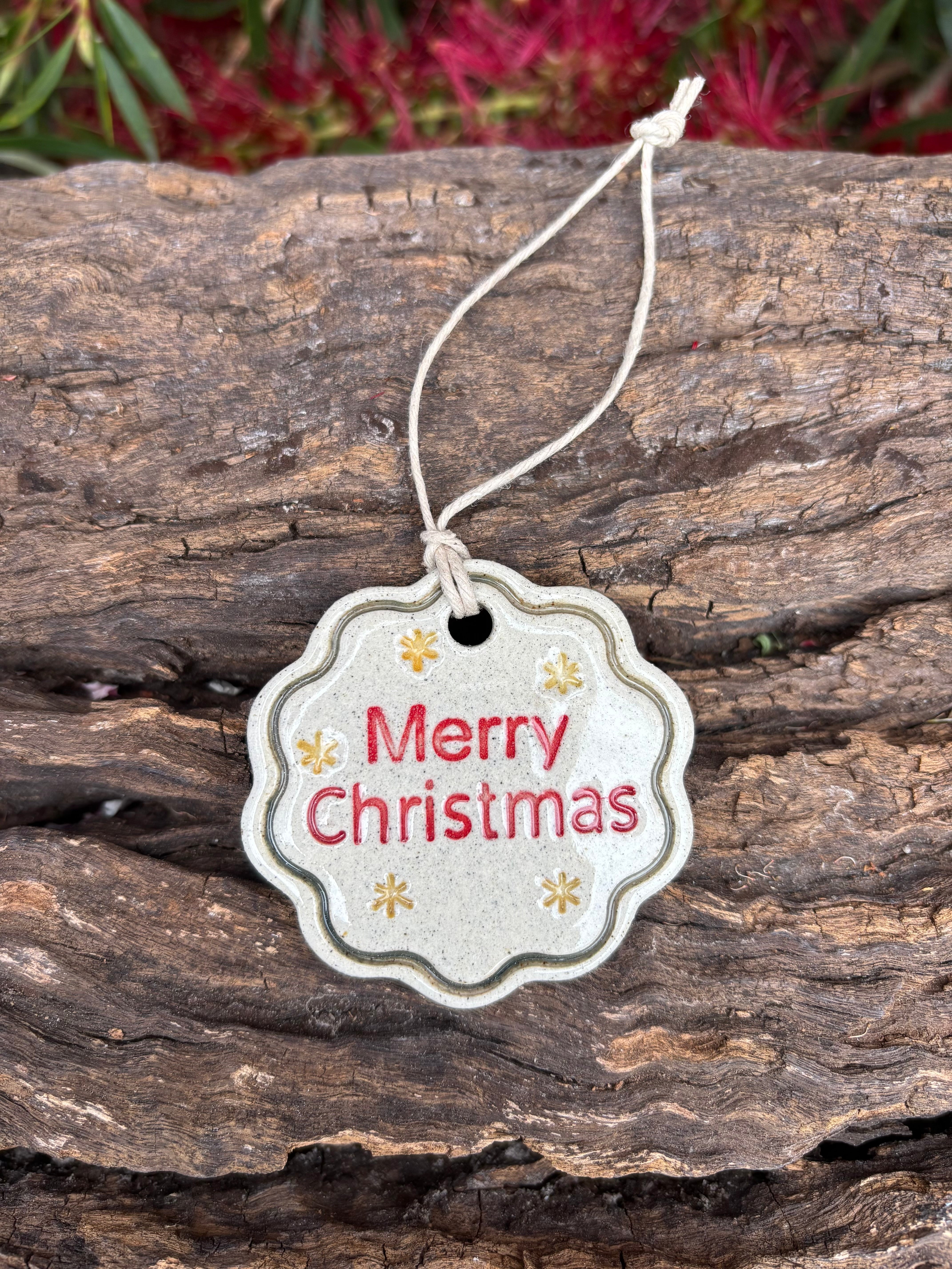 Ceramic Colourful hand painted Christmas Decorations / Ornaments