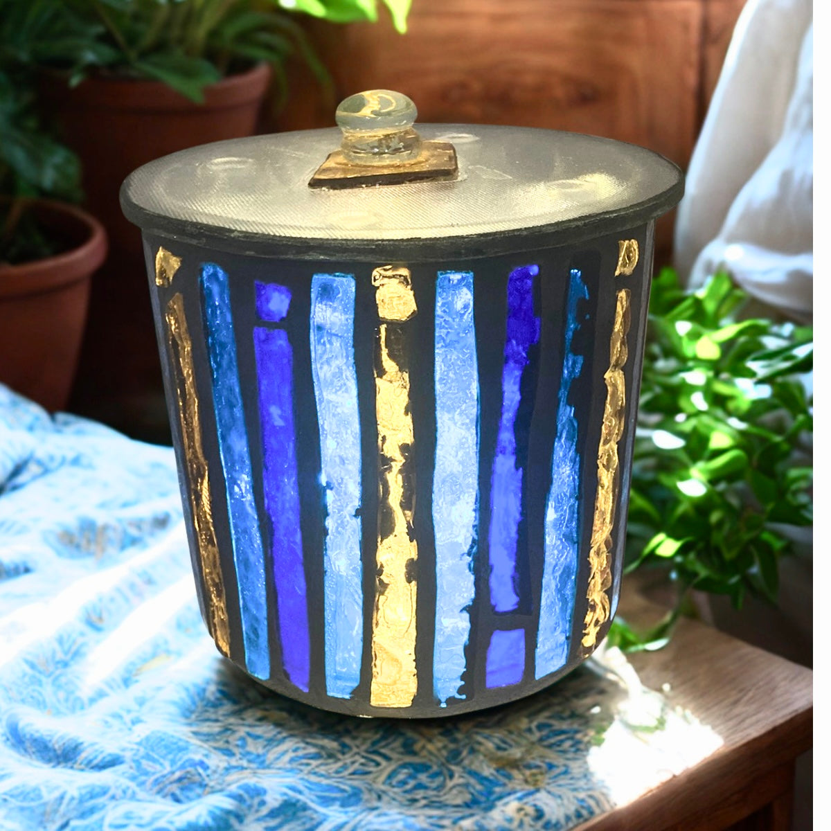 Mini Hand-Cut Glass Illumination Art #3