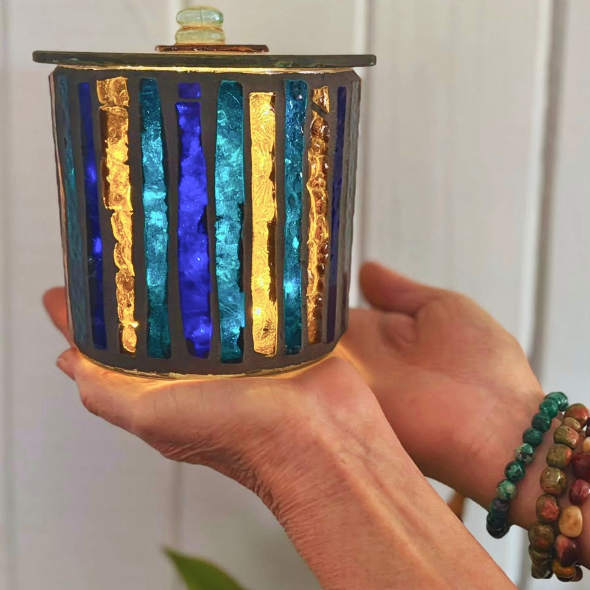 Mini Hand-Cut Glass Illumination Art #3