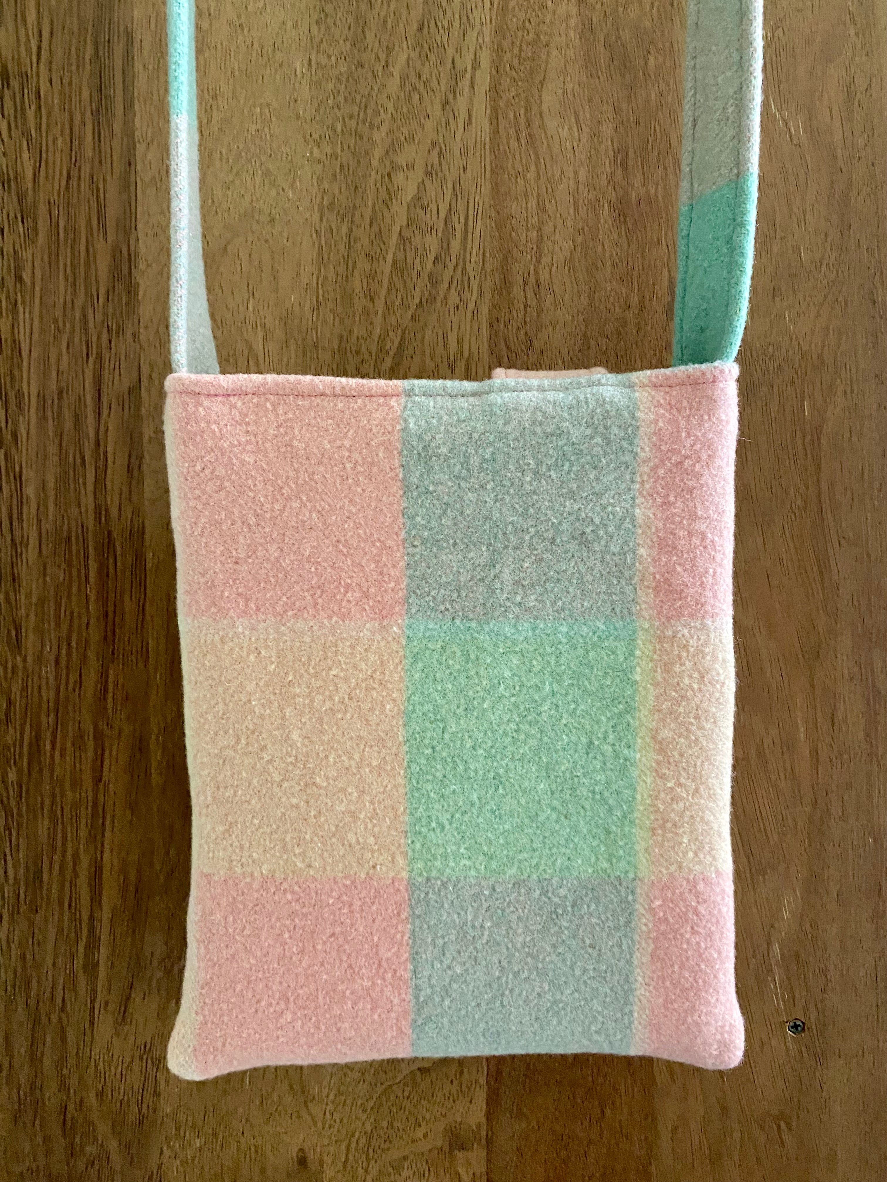 Upcycled Woollen Blanket - Cross Body Bag - Multi