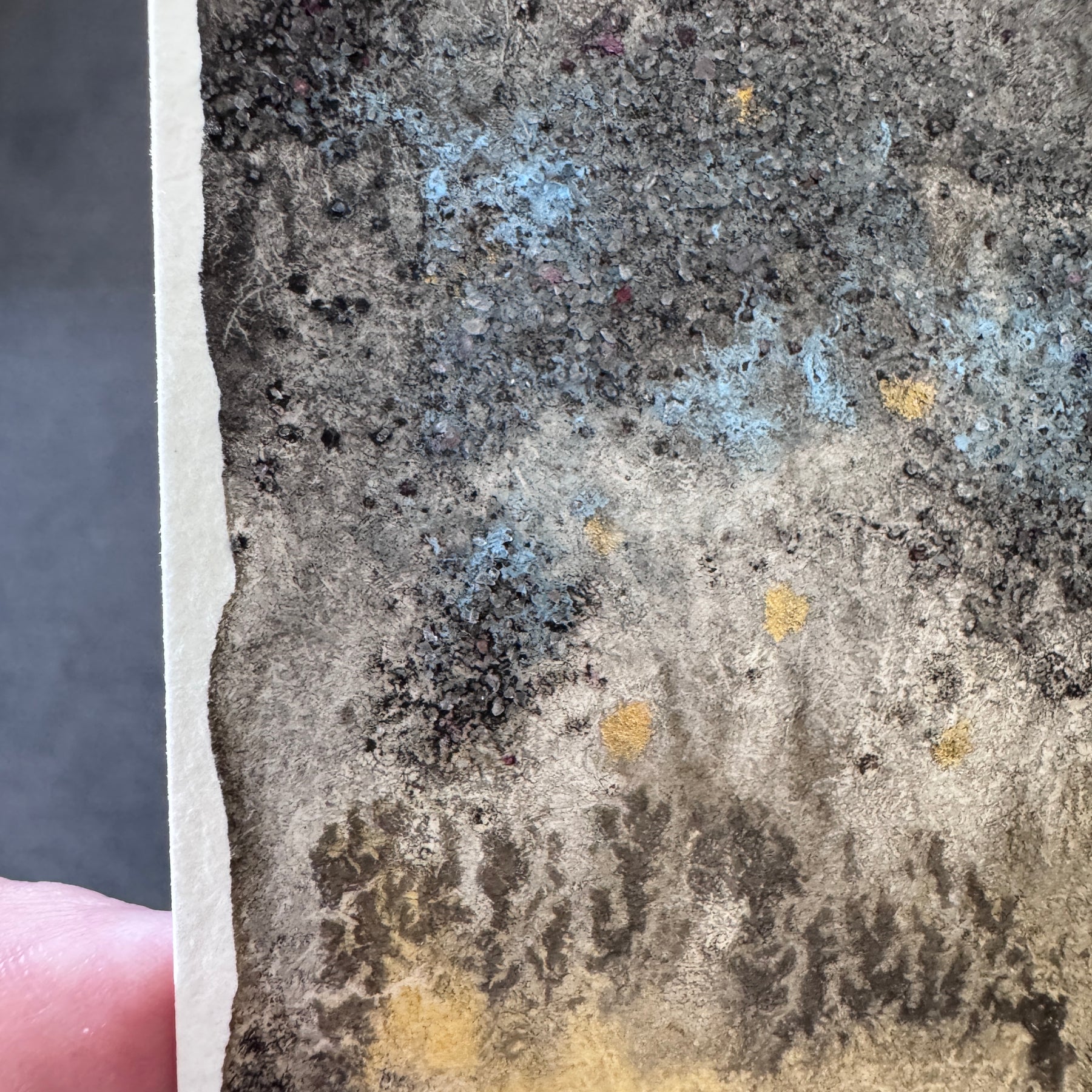 ACEO Original Abstract Watercolour - Where The Light Endured