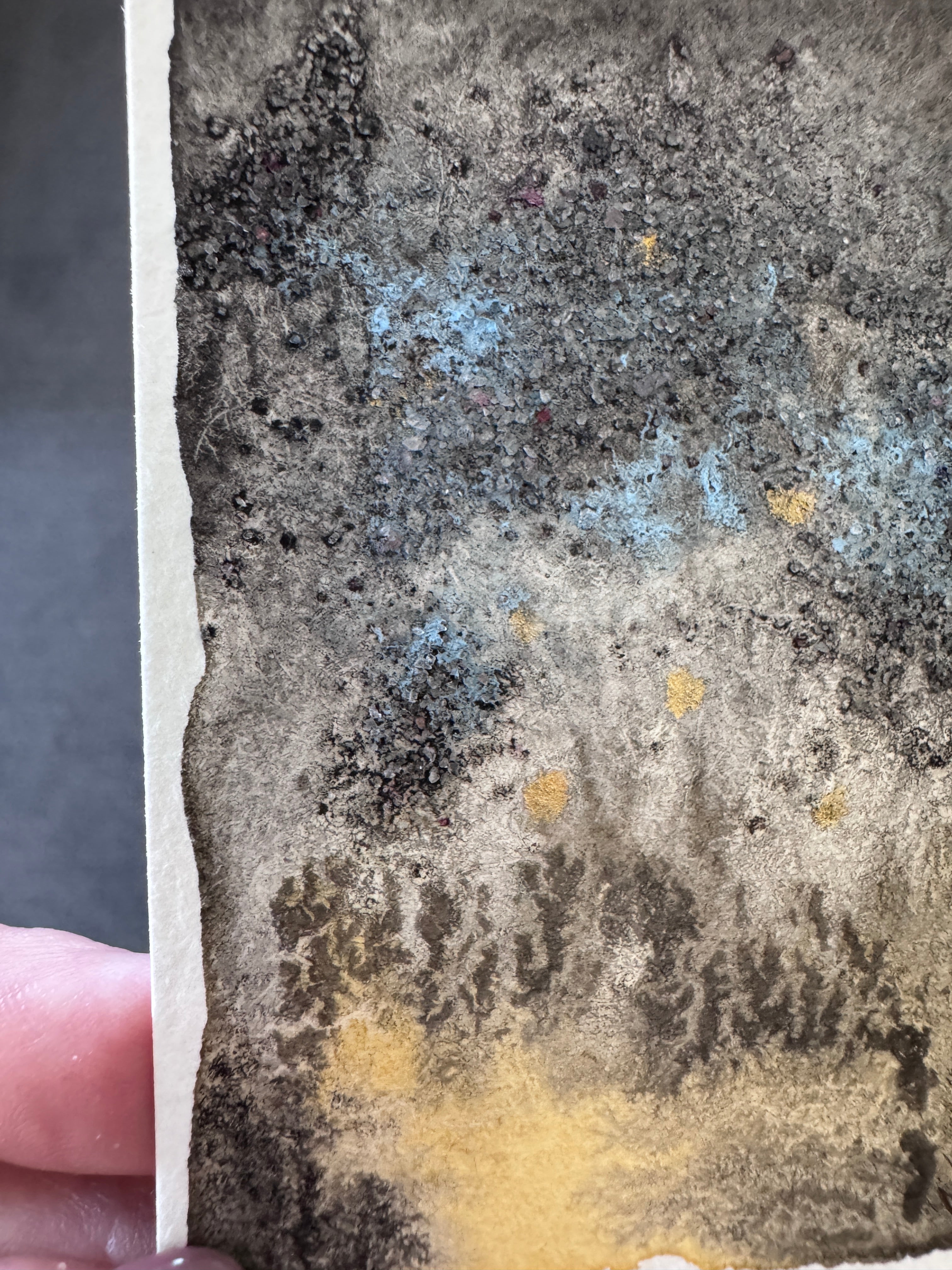 ACEO Original Abstract Watercolour - Where The Light Endured