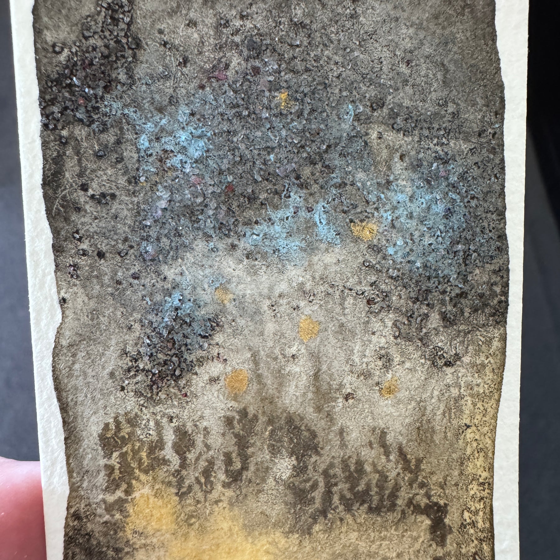 ACEO Original Abstract Watercolour - Where The Light Endured