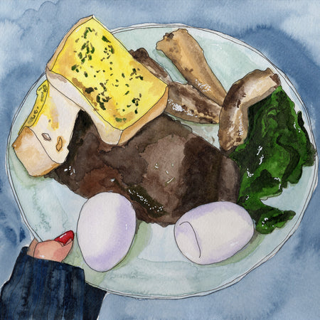 Althea's Dinner - A4 original artwork