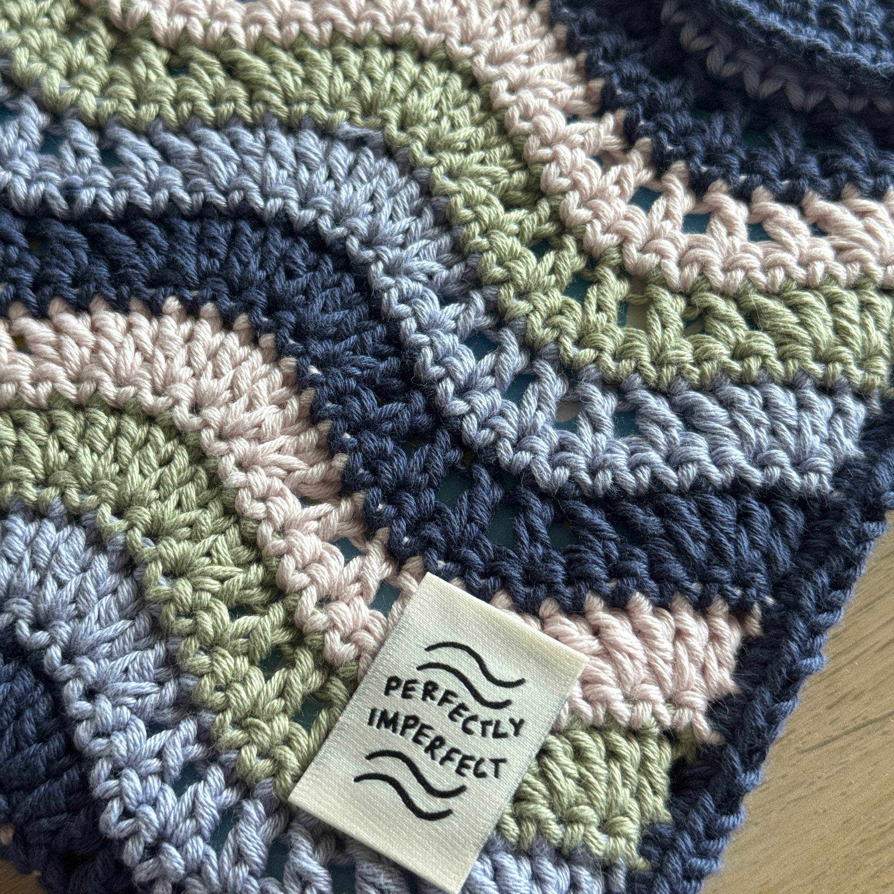 Book Sleeve | Handmade Crochet Book Accessary | Waves Ver. Cotton Yarn