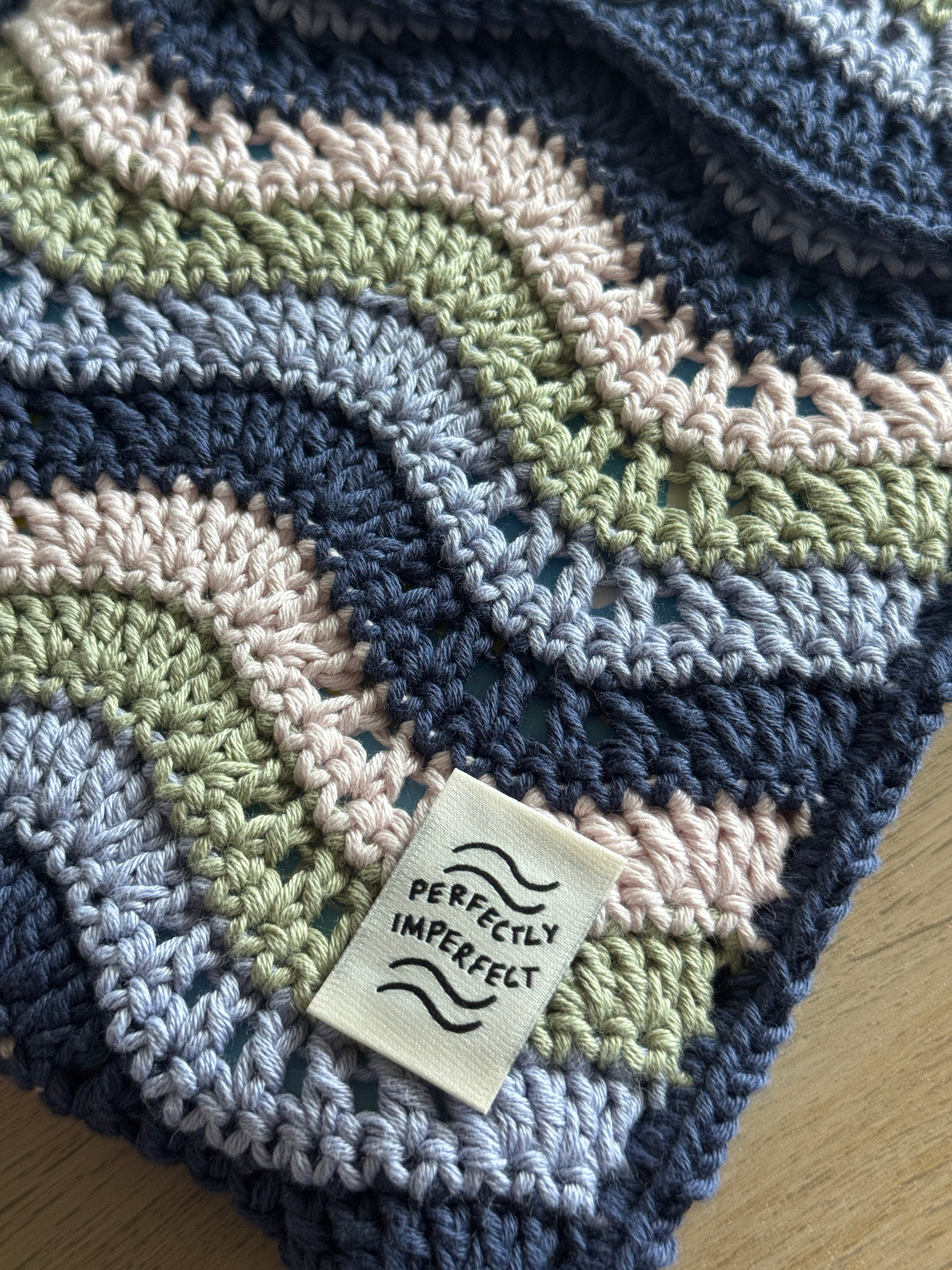 Book Sleeve | Handmade Crochet Book Accessary | Waves Ver. Cotton Yarn
