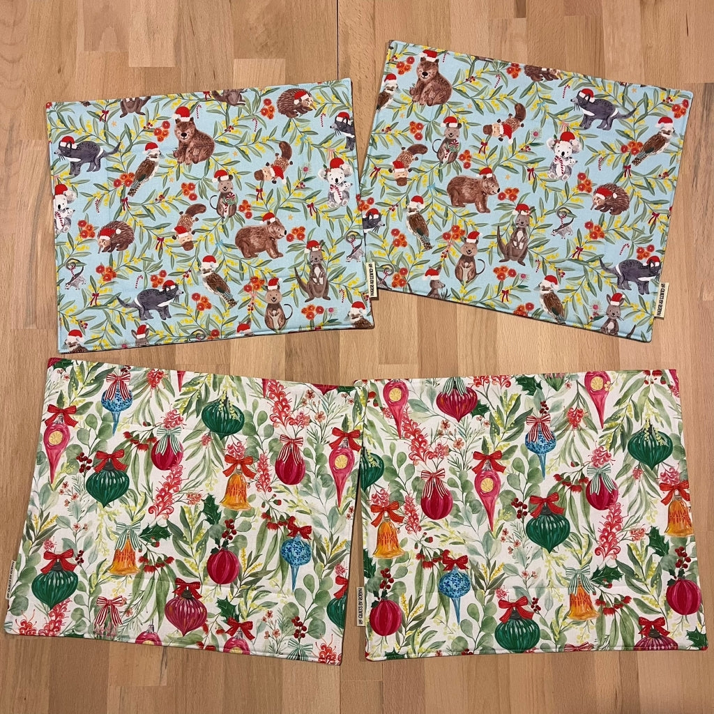 handmade Christmas reversible - Aussie bush