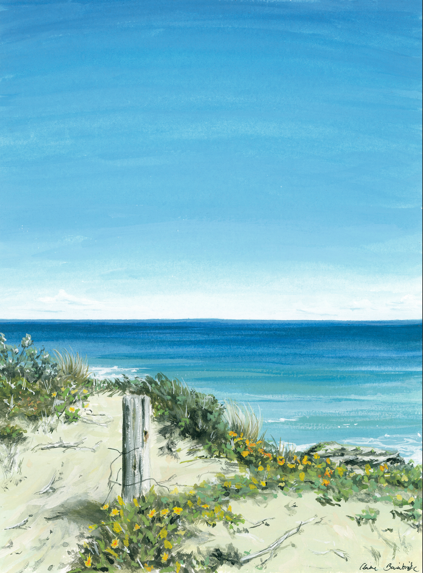 Wall Art - A4 Print - Sorrento Yellow Flowers