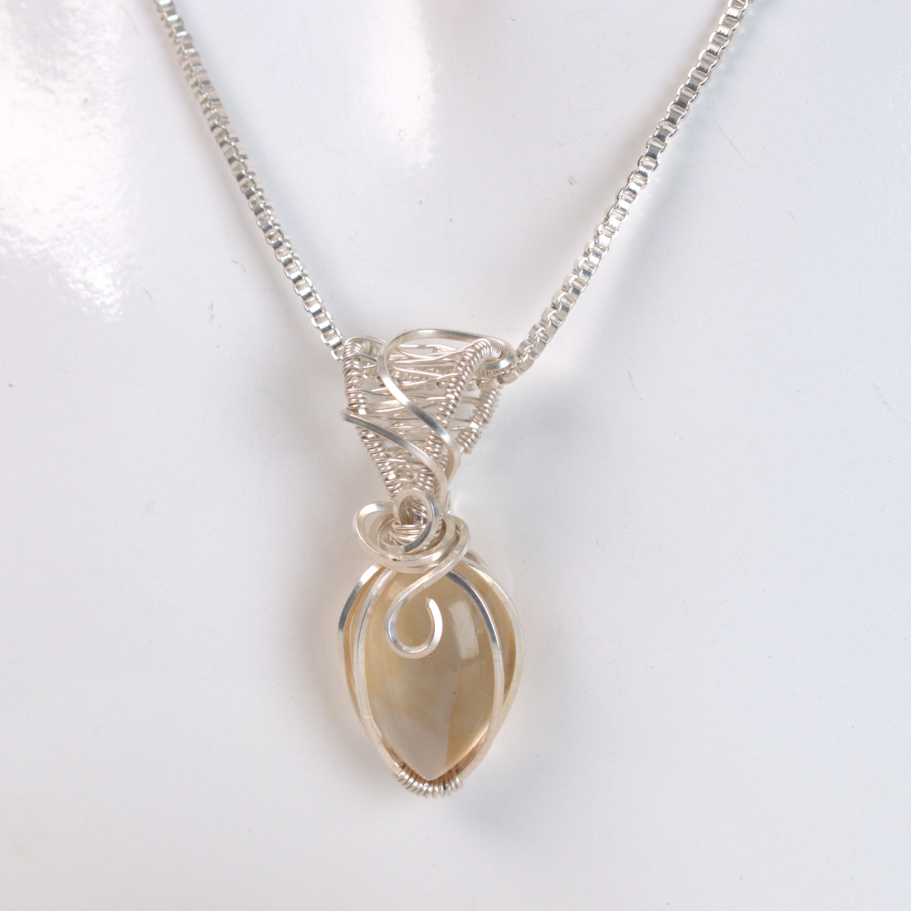 Citrine Keepsake – November Birthstone Silver-Filled Pendant