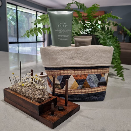 Patchwork Quilted Fabric Basket Bucket Organiser