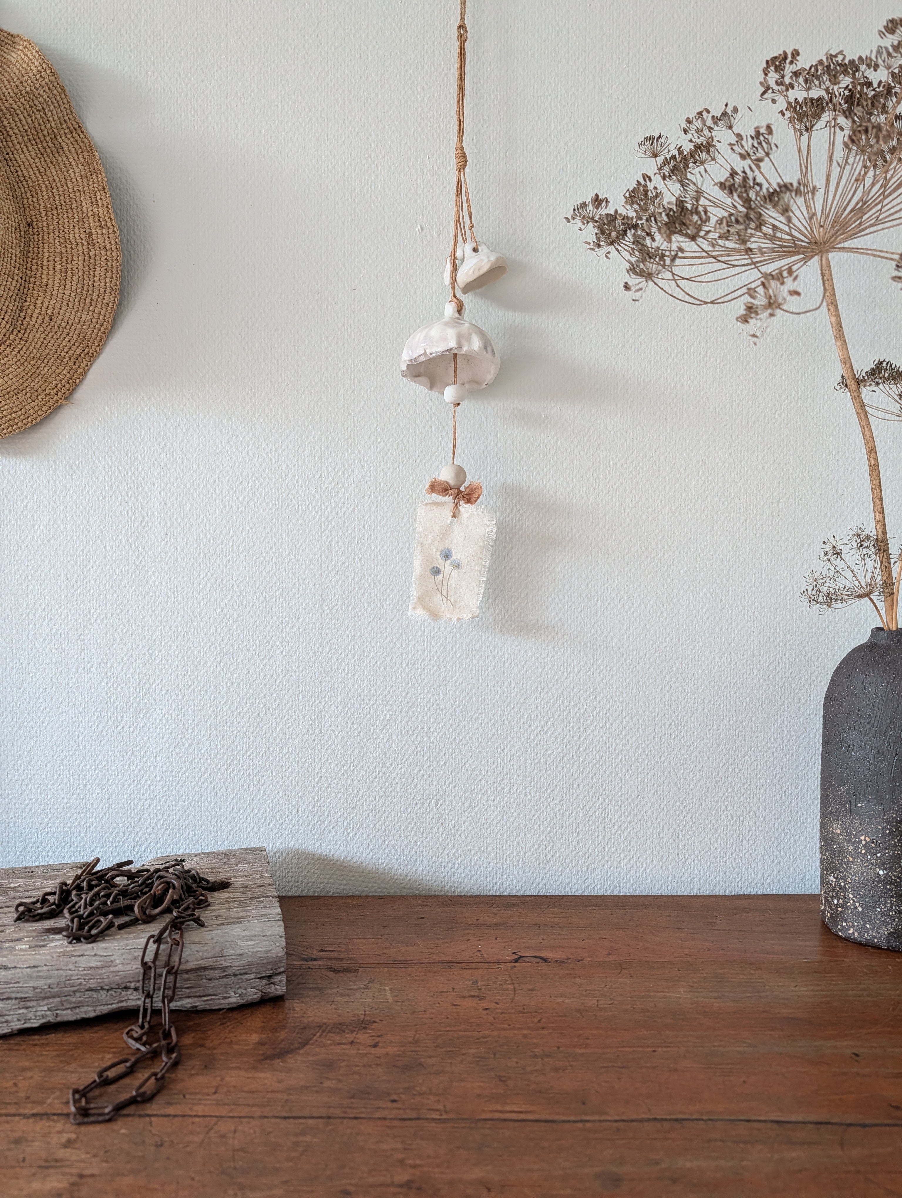 Contemporary Wall Art - Ceramic Bells, Chimes, Beads