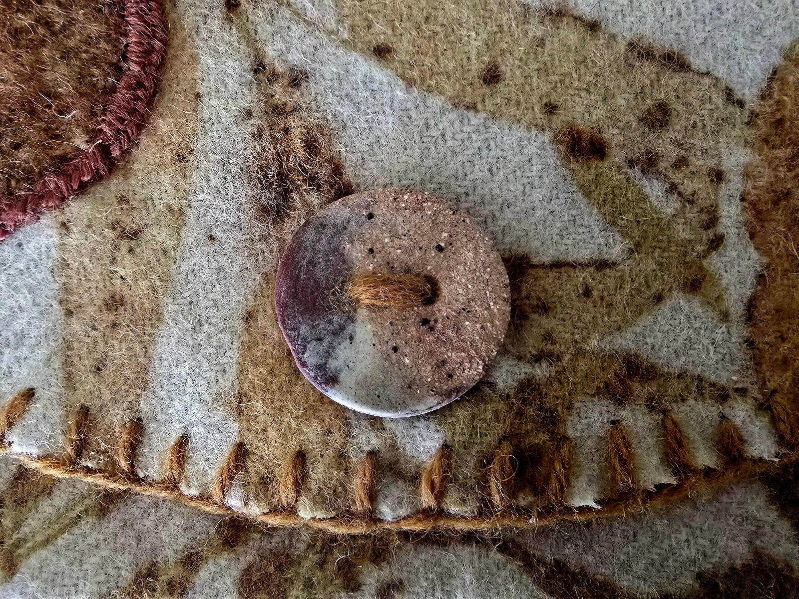 Eco-Printed Pure Wool Pouch – Hand Sewn & Botanical Printed
