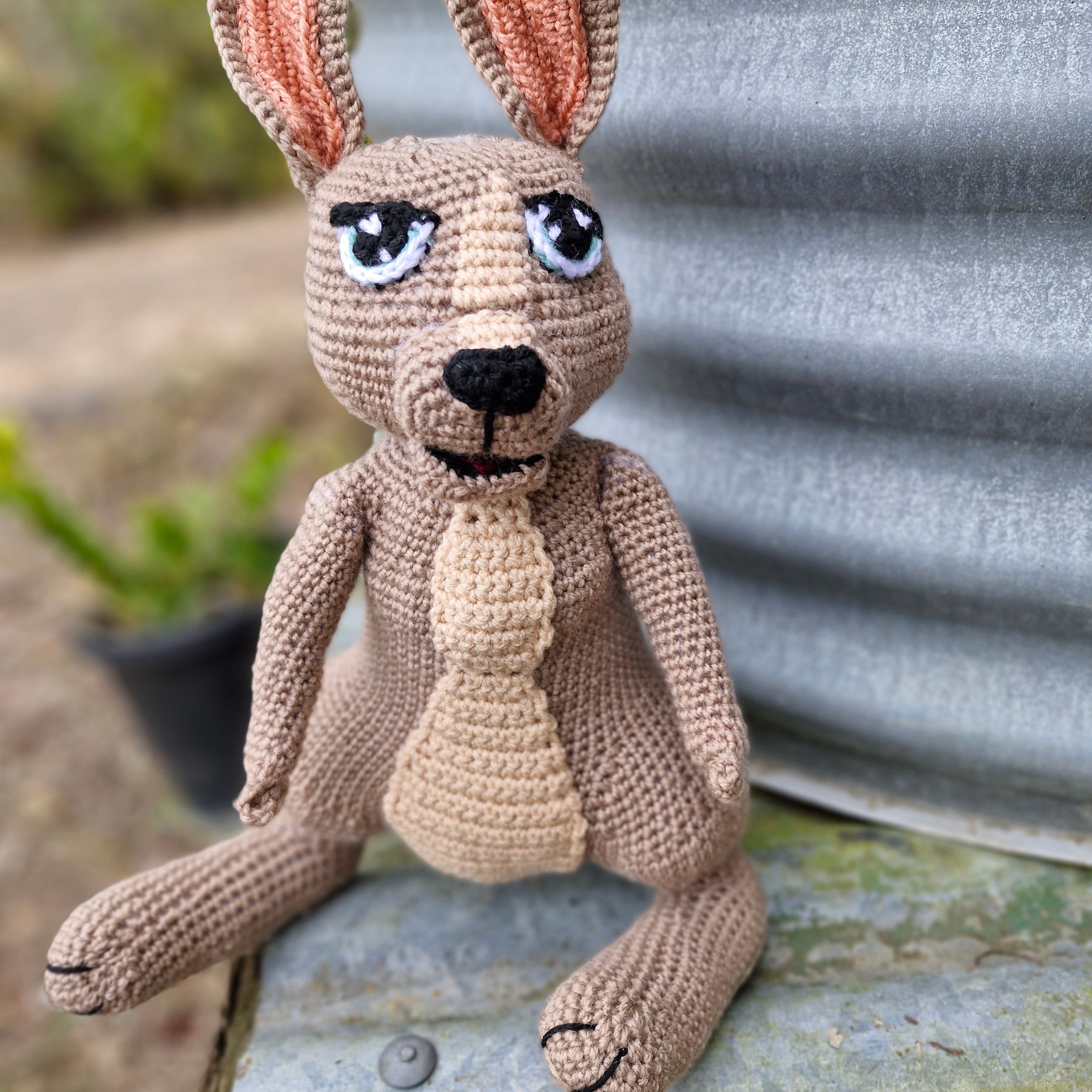 Skippy the Handmade Crochet KANGAROO has Arrived