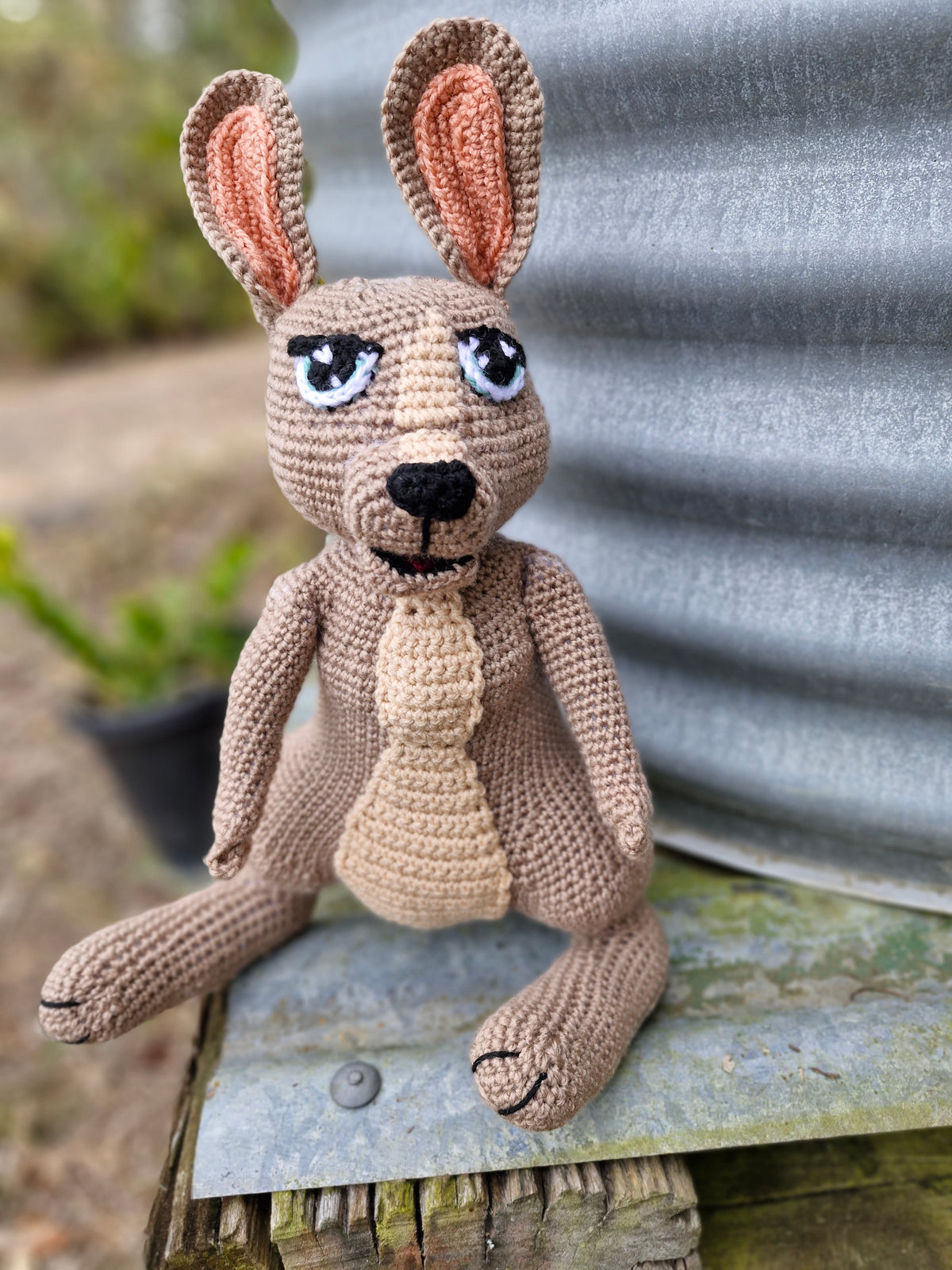 Skippy the Handmade Crochet KANGAROO has Arrived