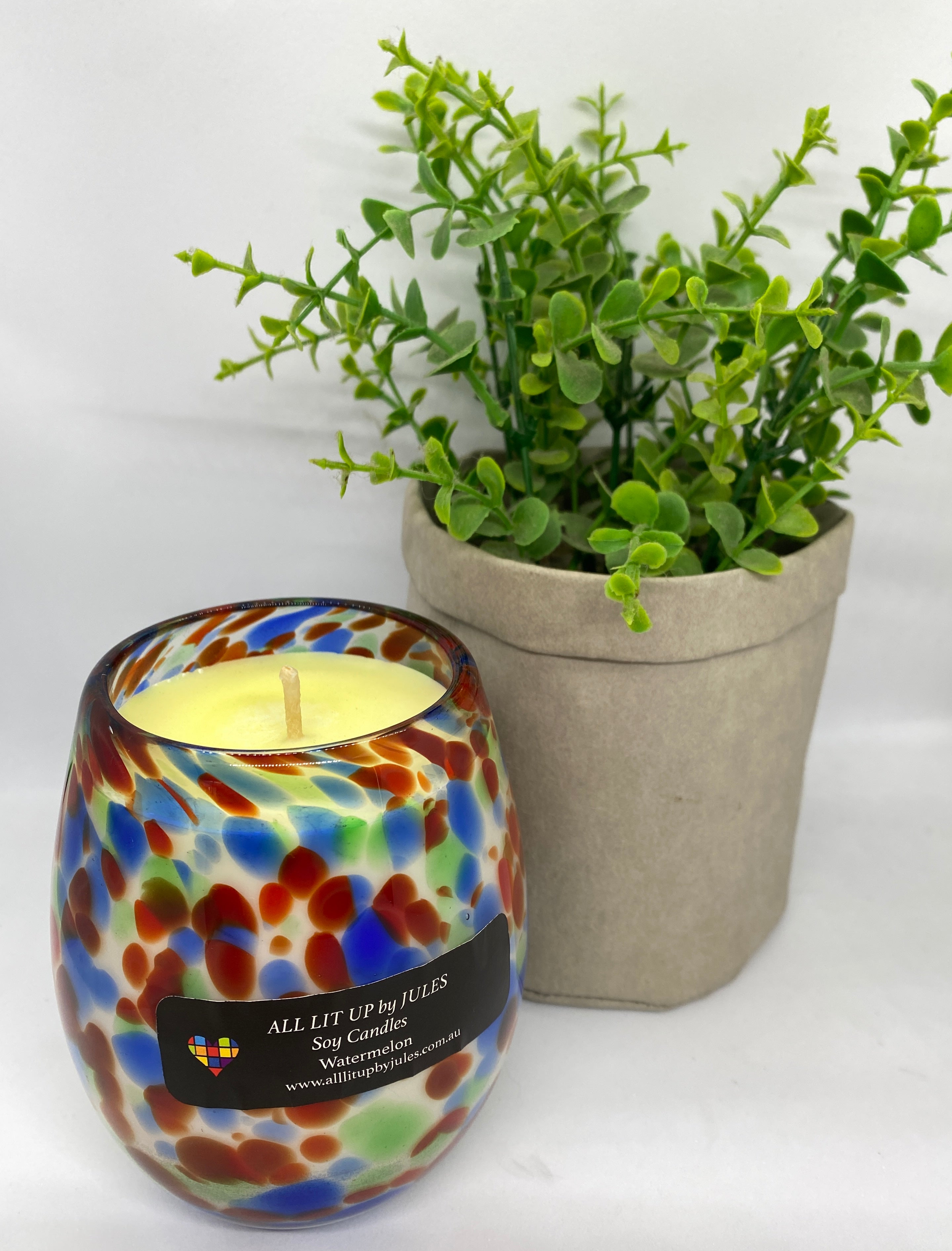 Harlequin Glass with Watermelon Fragrance