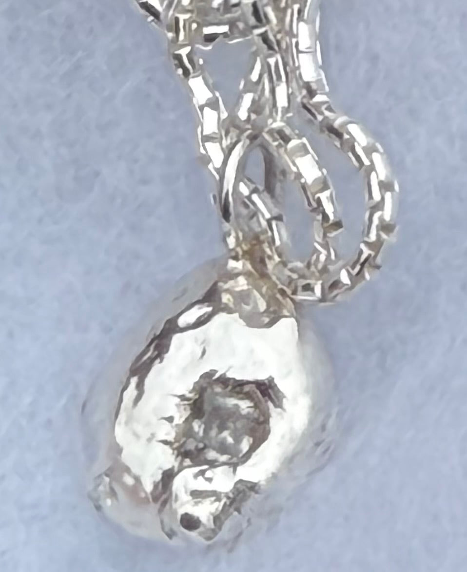 STERLING SILVER MOLTEN NUGGETnecklace