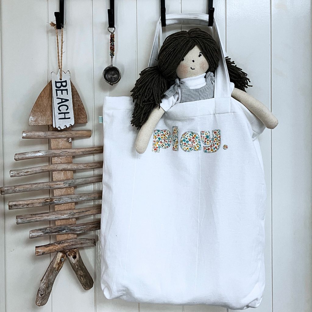 Simply Sweet Tote Bag| Raw Edge Floral Appliqué | Personalise