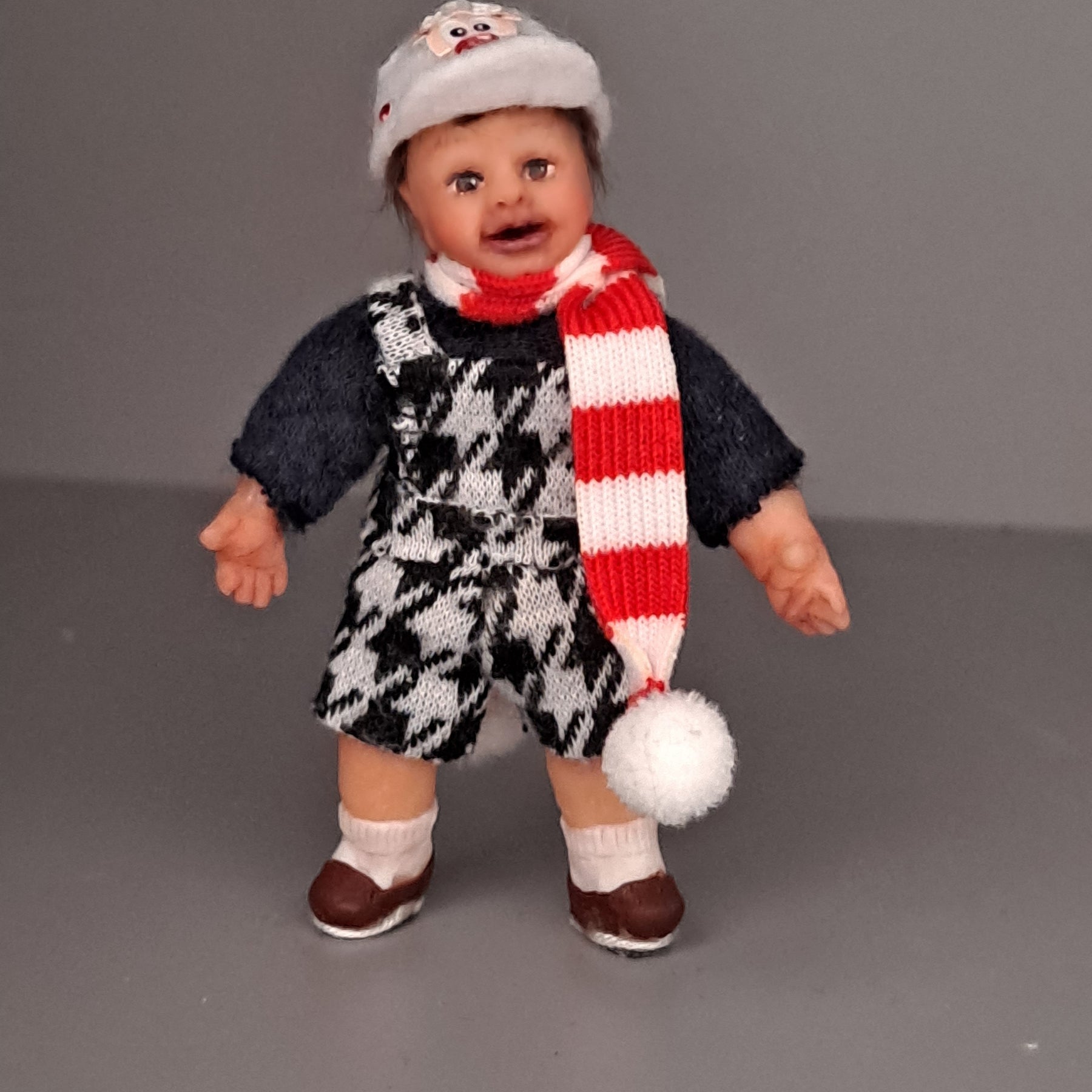 Little soccer dreamer/1:12 scale doll/ Polymer clay OOAK doll