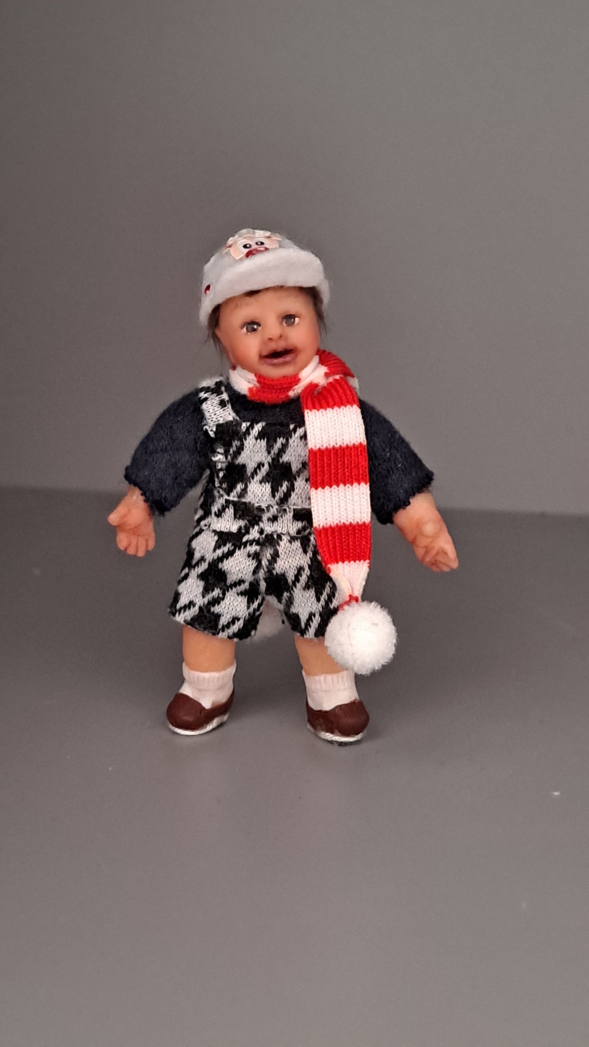 Little soccer dreamer/1:12 scale doll/ Polymer clay OOAK doll