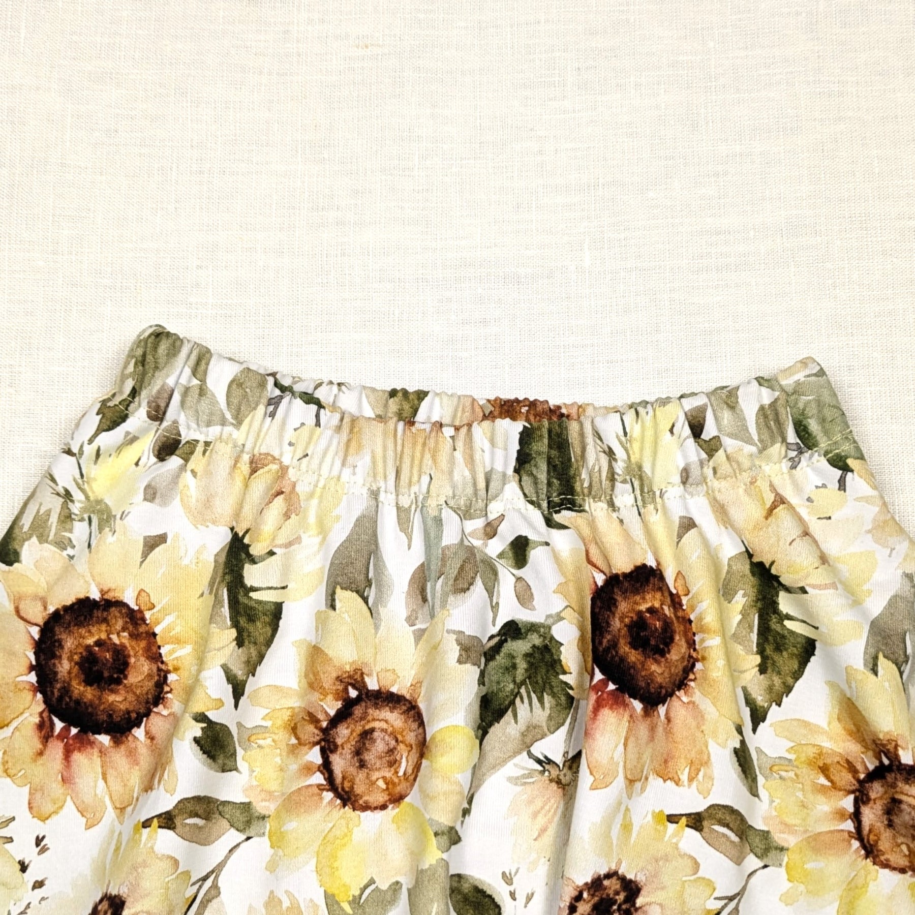 Handmade Skirt with shorts for active kids | Sunflower Collection | size 1