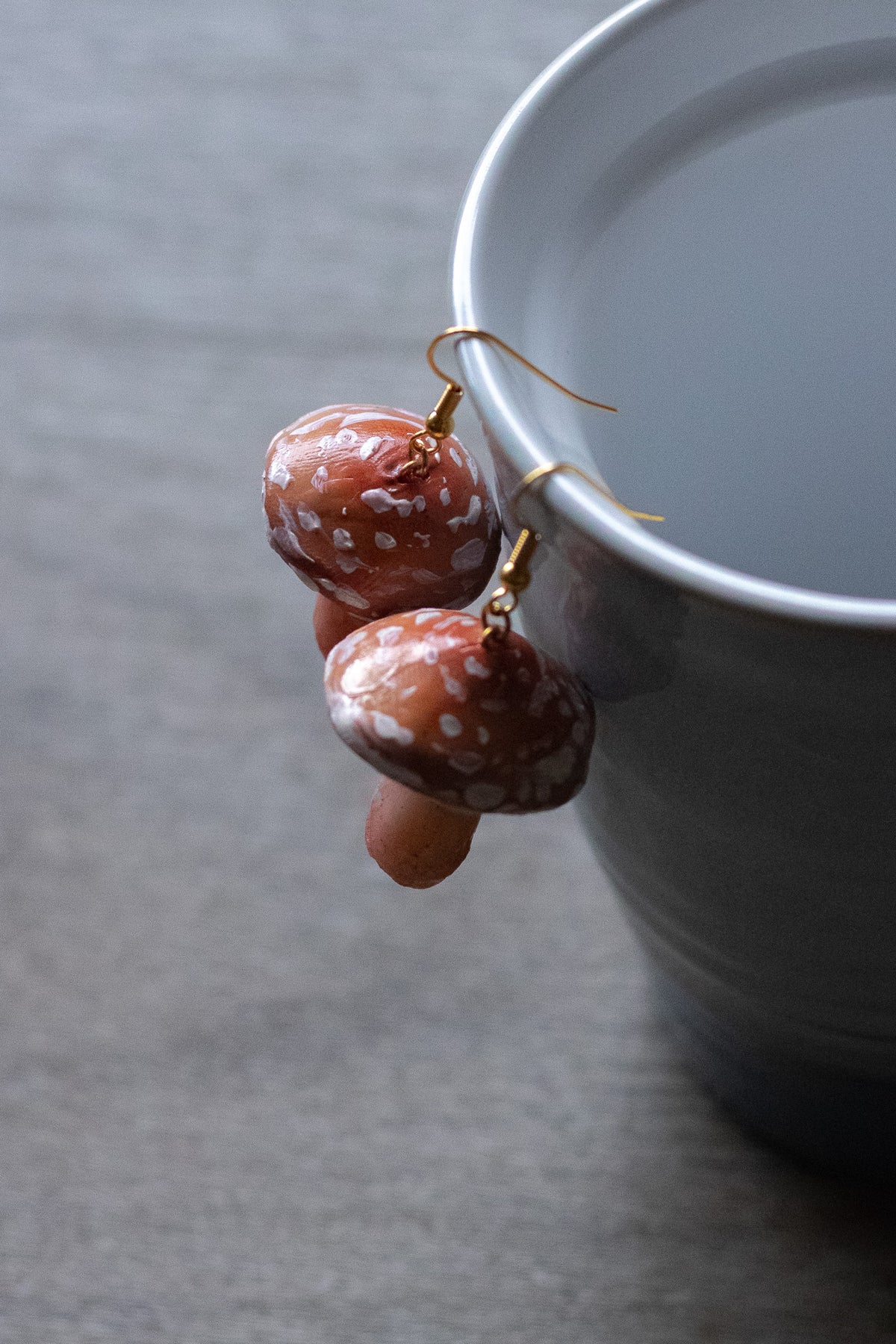 Orange Mushroom Earrings
