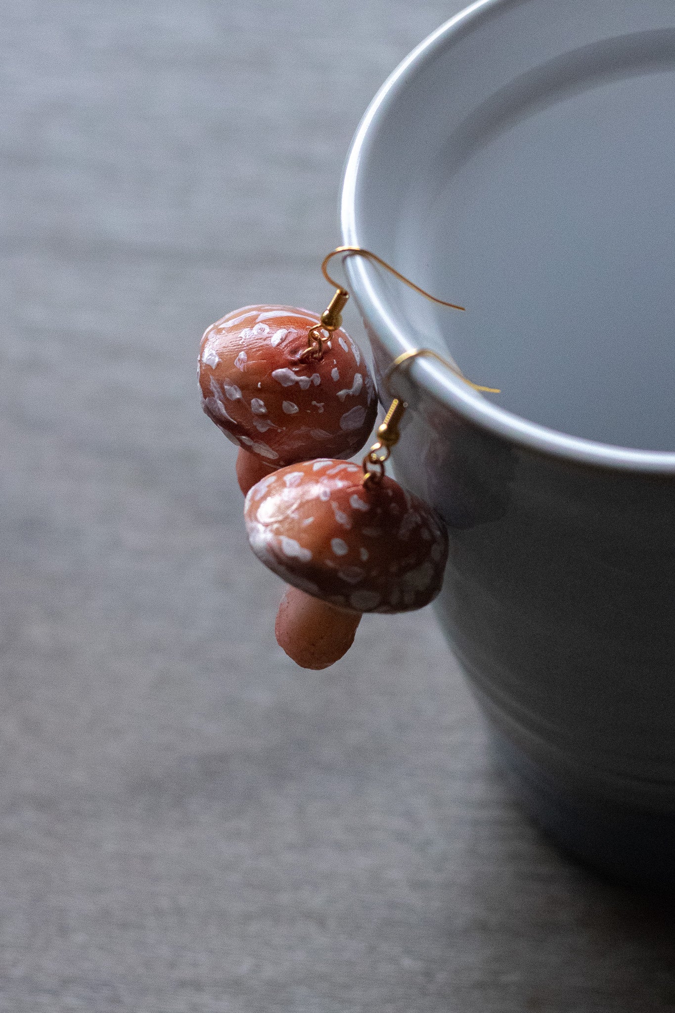 Orange Mushroom Earrings