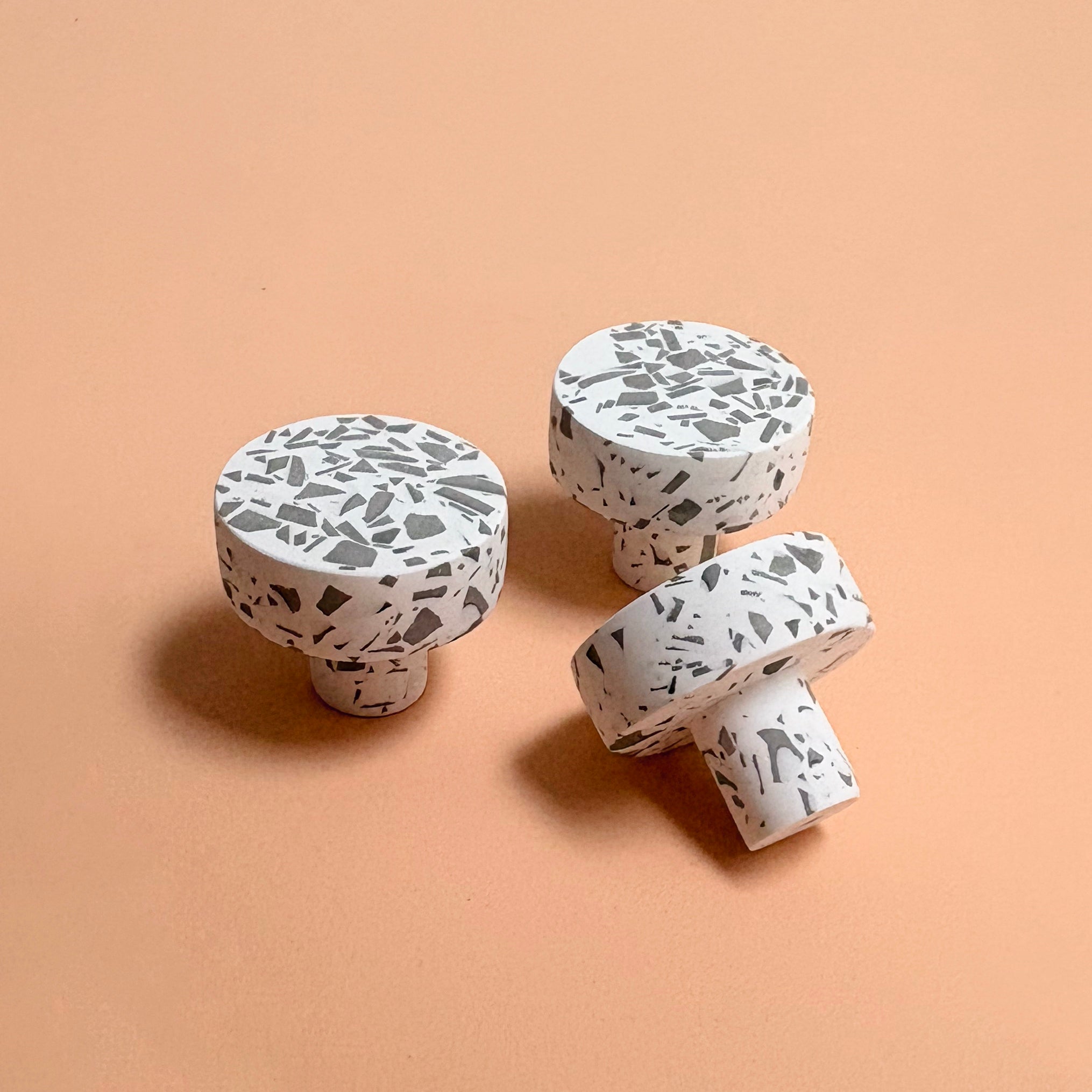 Black & White terrazzo knobs