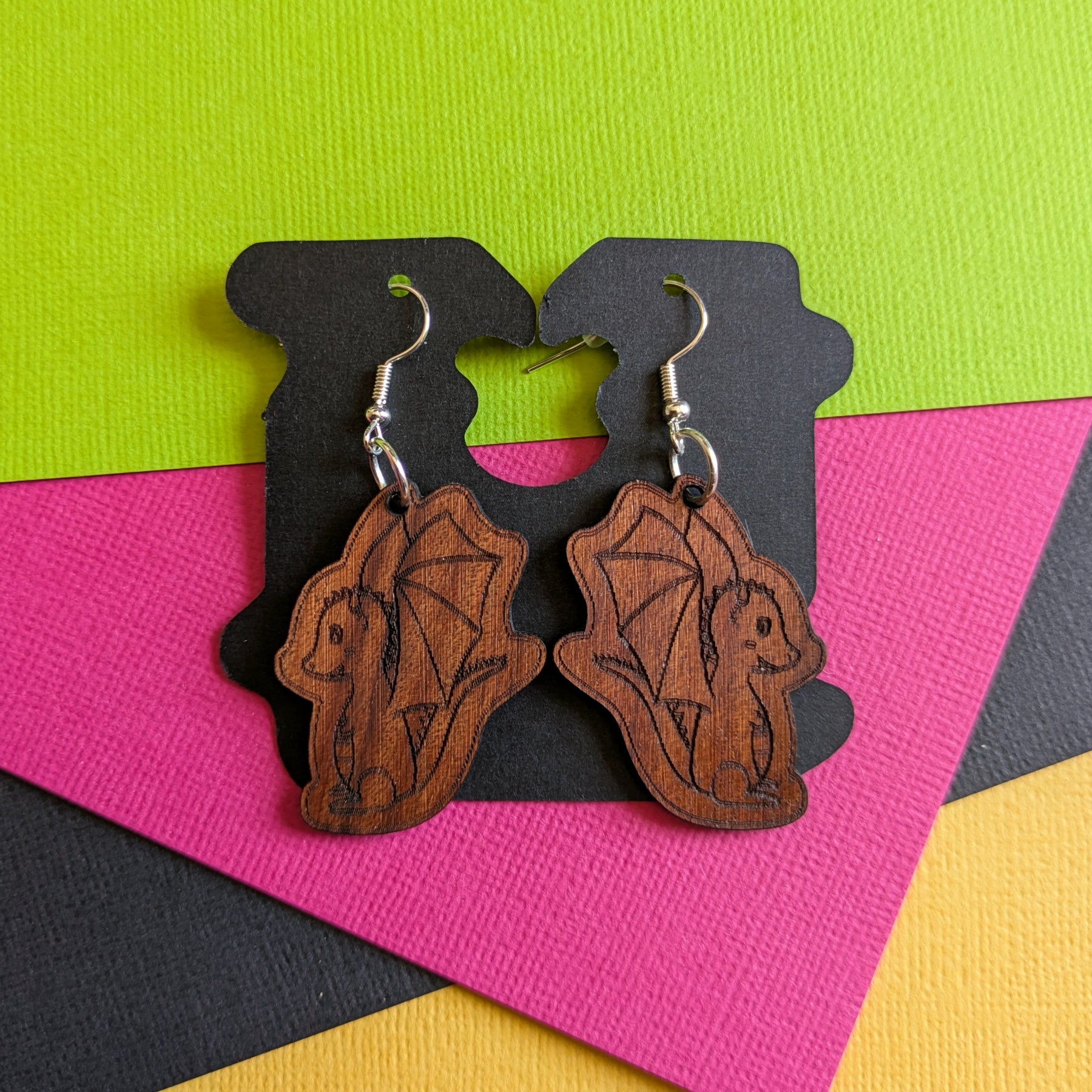 Whimsical Tasmanian Timber Earrings