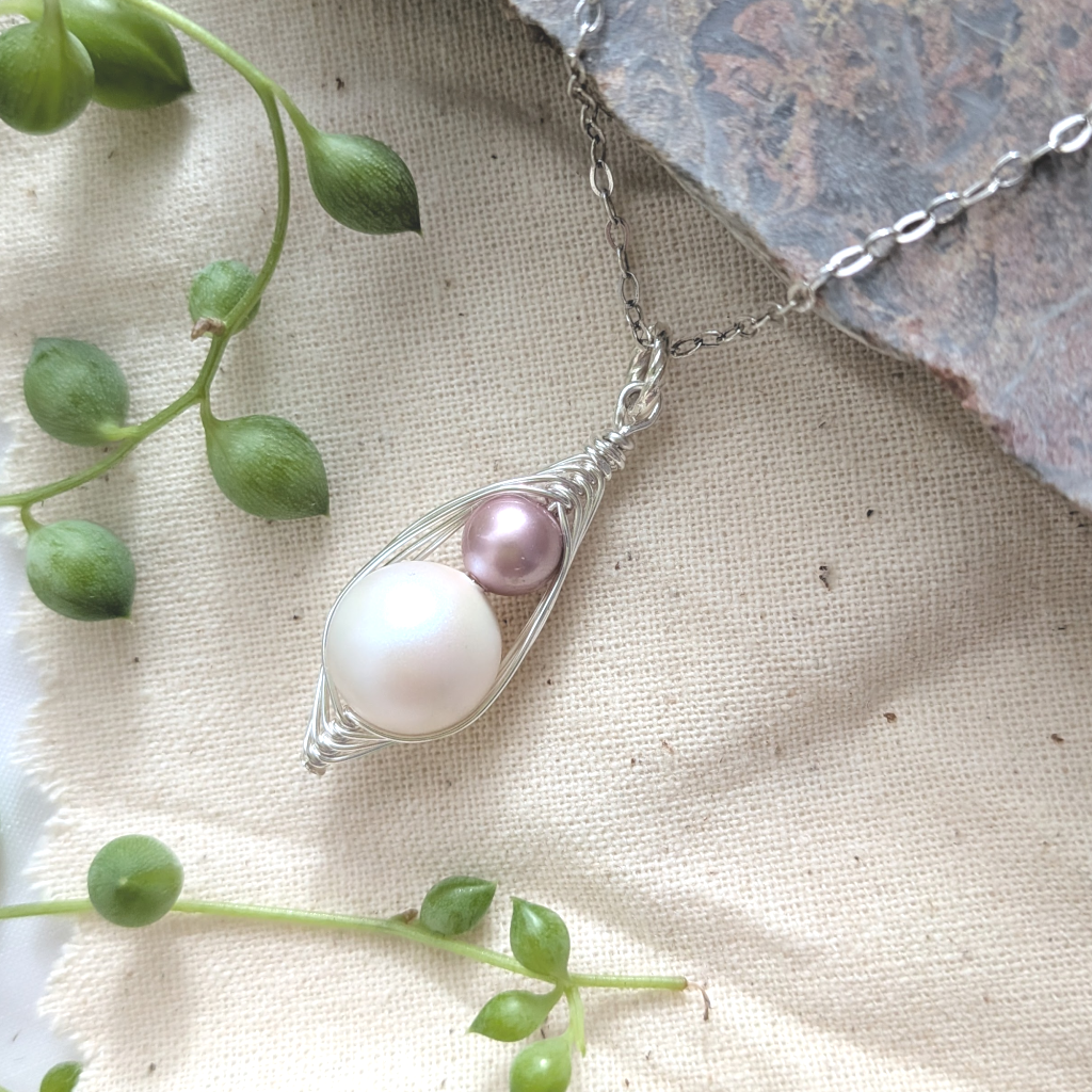 Mother And Daughter Necklace Choose Gold or Silver Finish