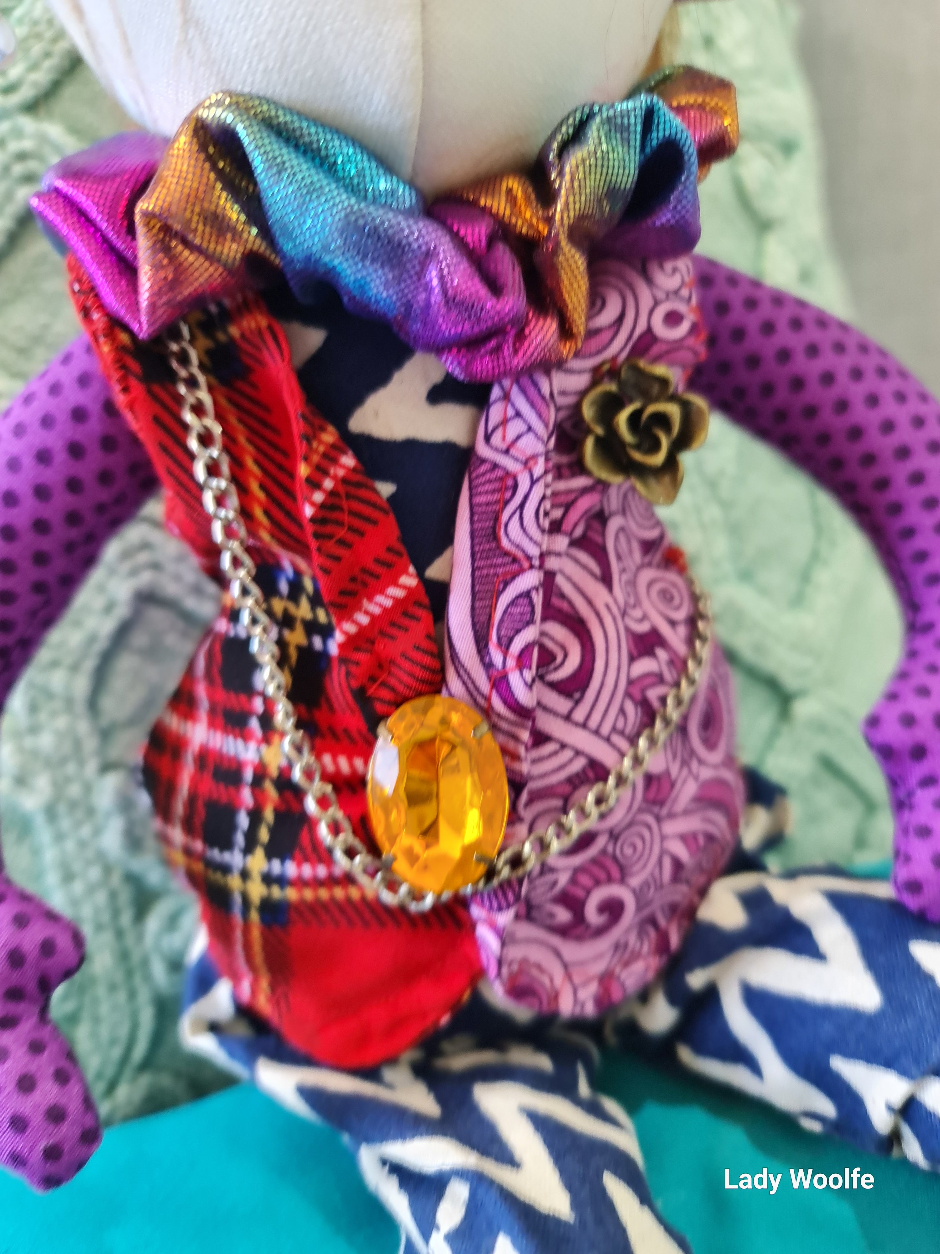 Handmade Art Doll, Timothy the Glam-Punk Rocker