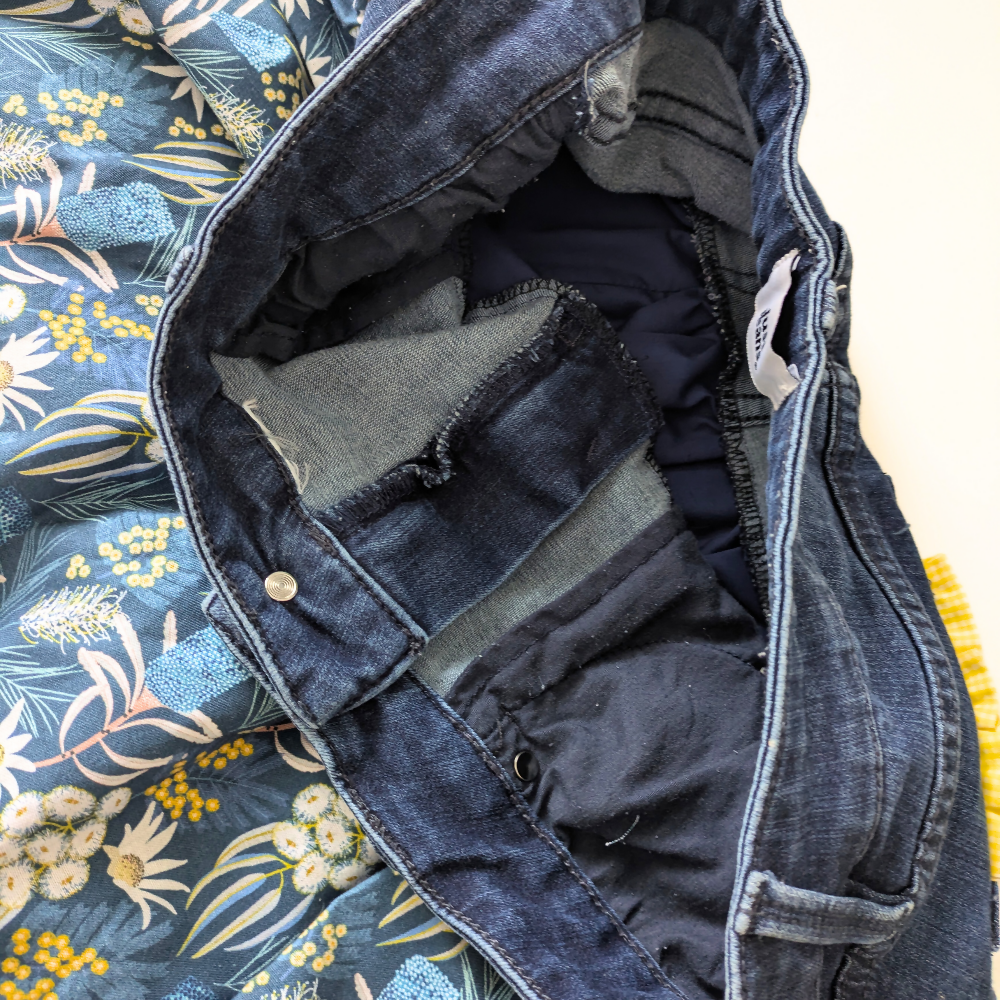 girls-size-10-upcycled-denim-skirt-flannel-flower-wattle-handmade-sewing-artist-the-denim-patch