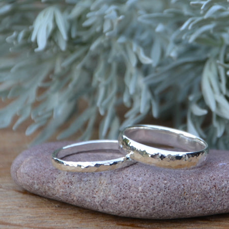 Unisex Hammered Rings (two widths available)