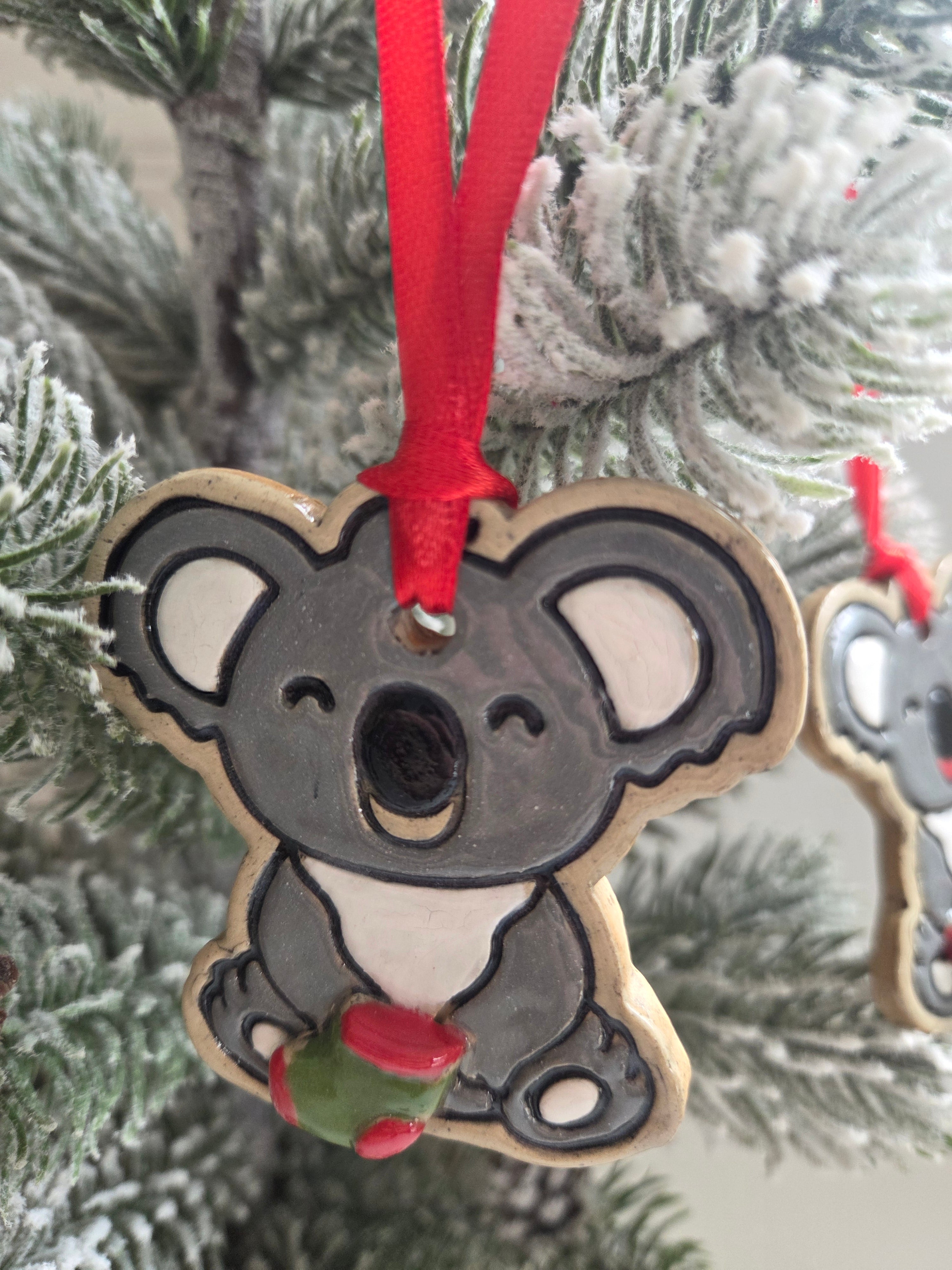 Ceramic Koala Christmas Decoration