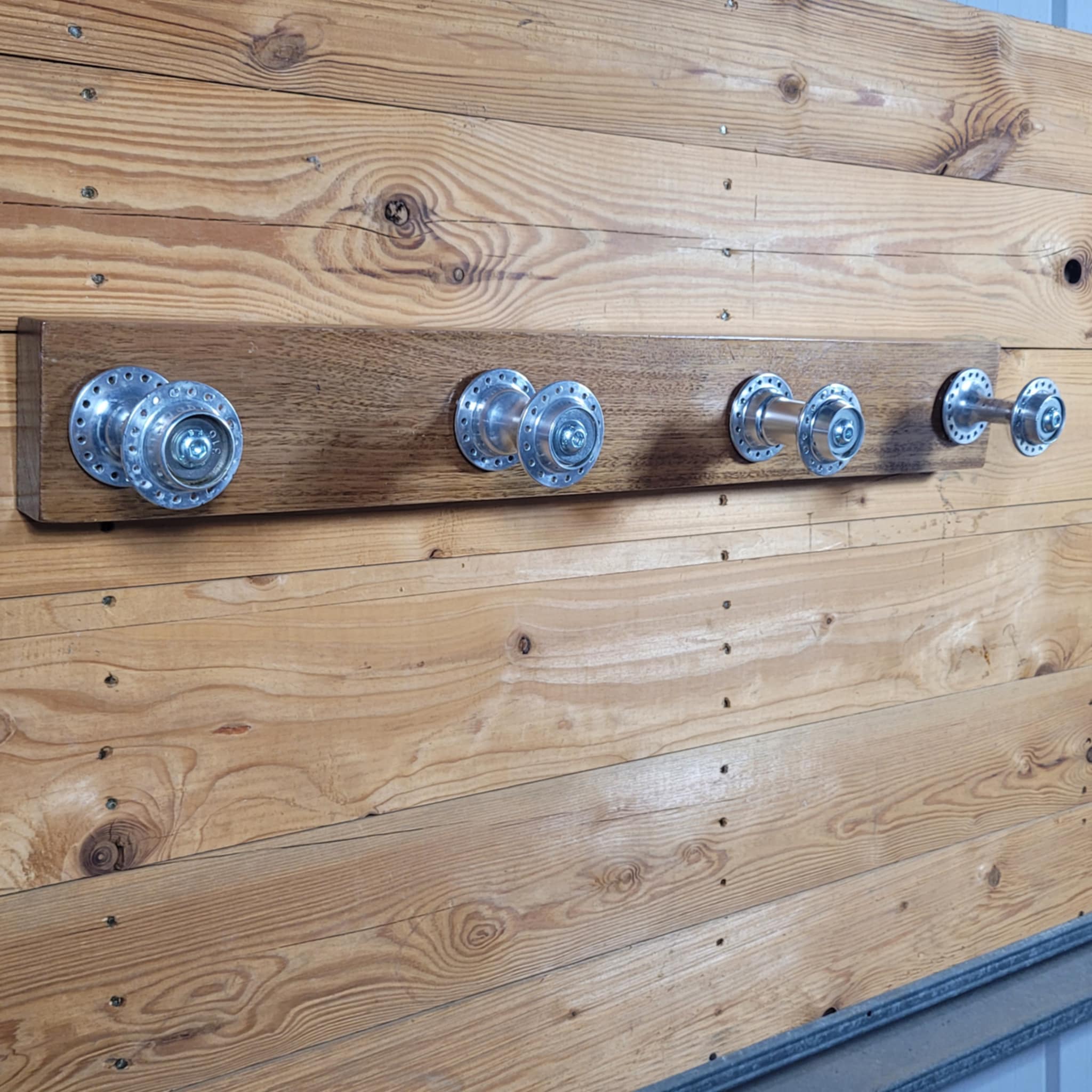 Bespoke 4 Wheel Hub Helmet Coat hat rack