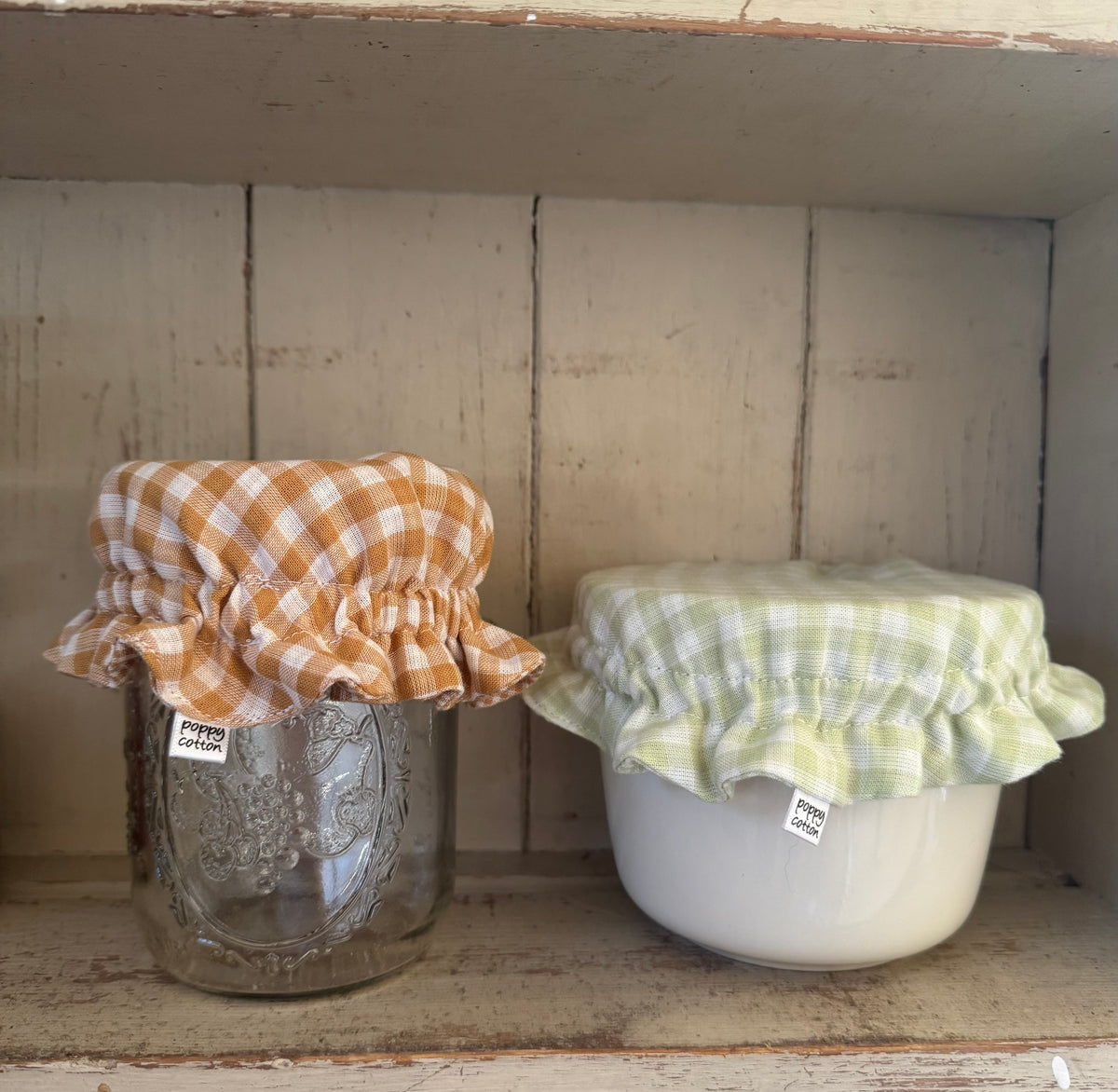 Reversible Cotton Muslin Jar Covers – Set of 2 for Sourdough Starter
