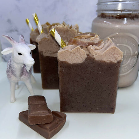 Chocolate goats milkshake soap