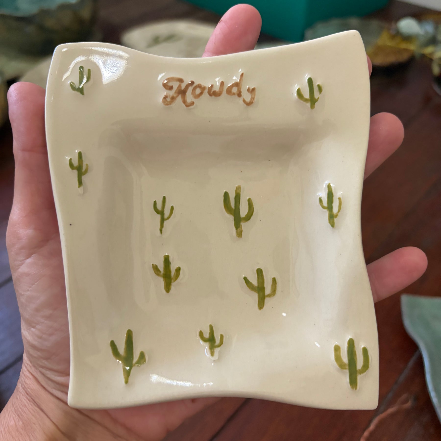 Howdy Western Dish - Cactus
