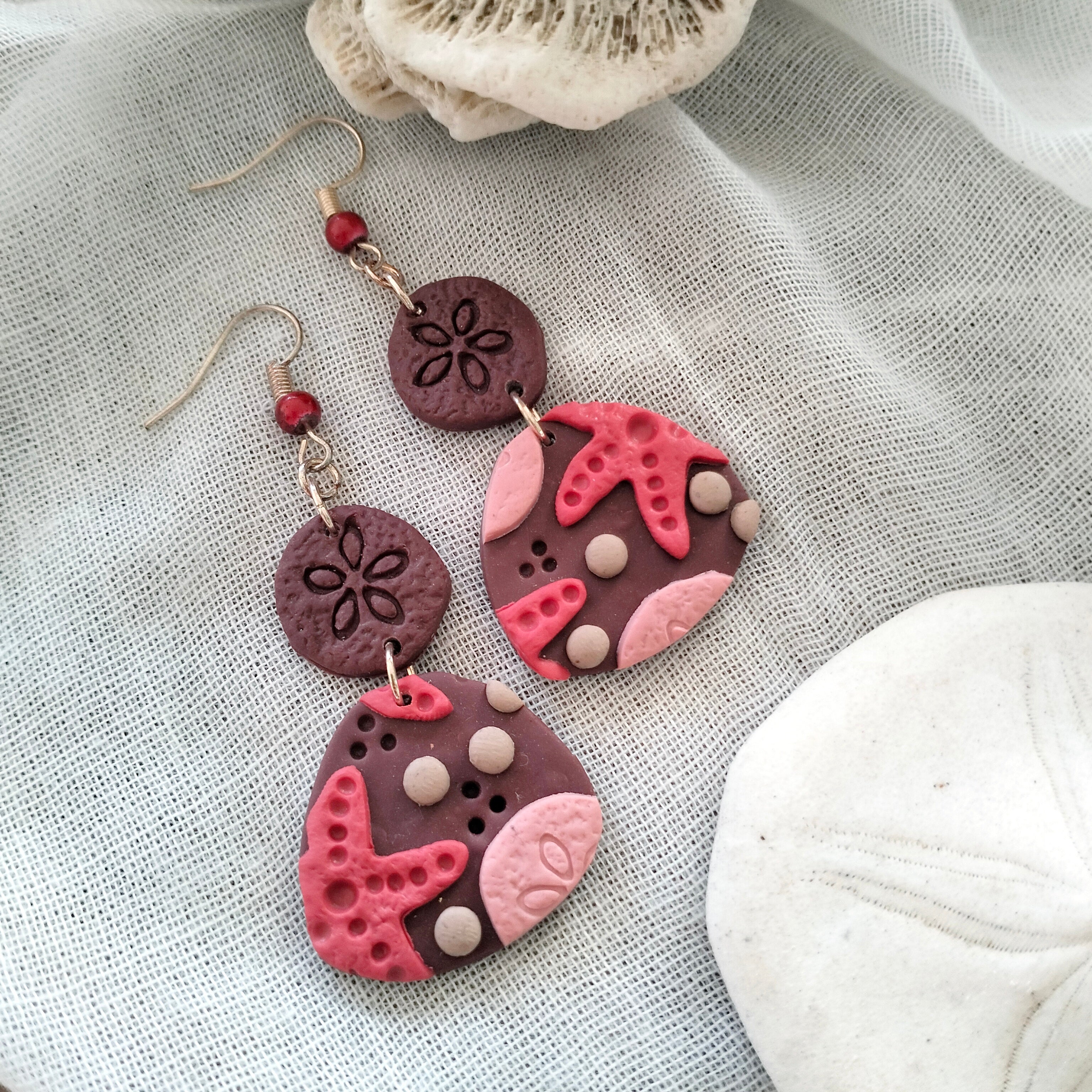 Earrings - Pink Beachcombers Collection - Artful Dangles