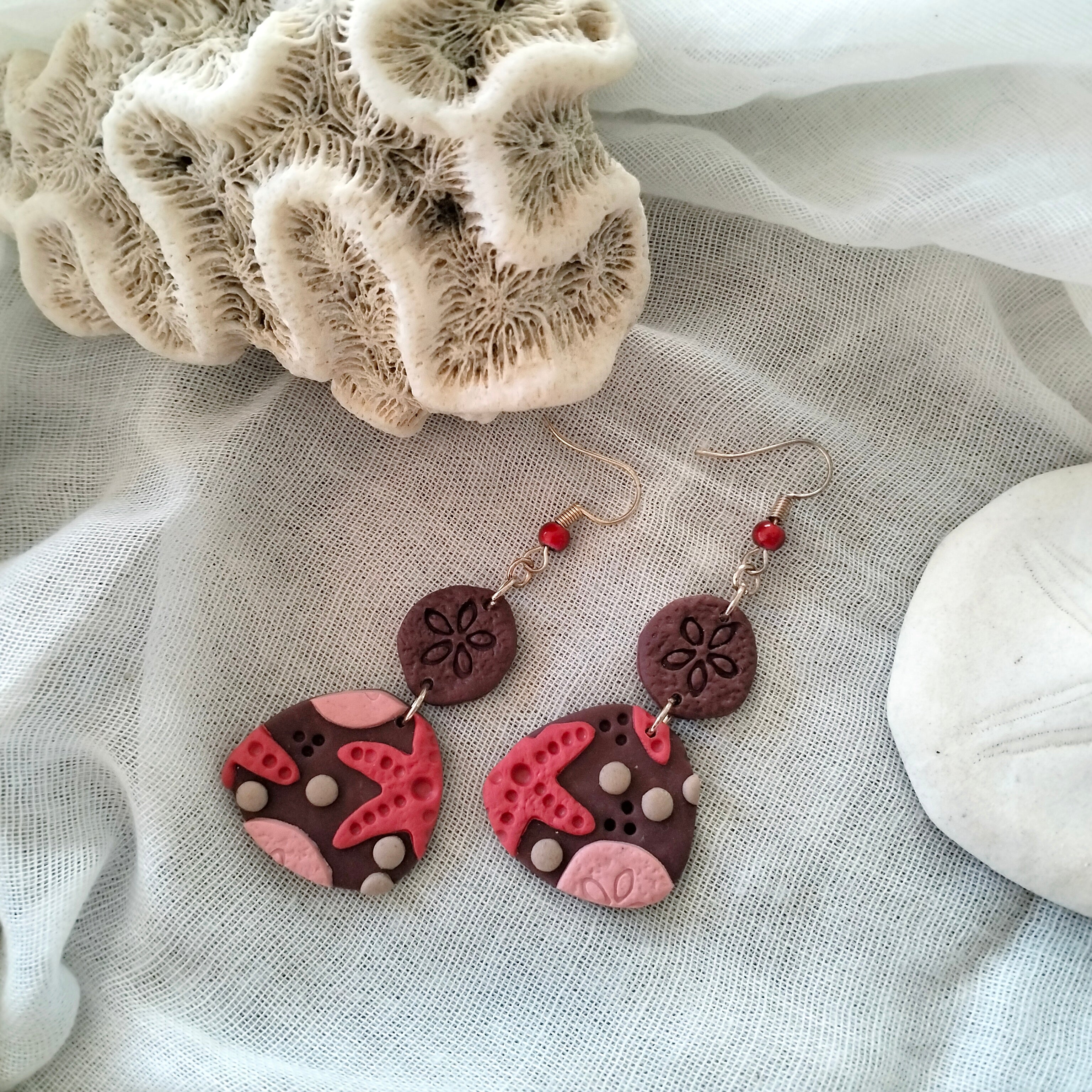 Earrings - Pink Beachcombers Collection - Artful Dangles