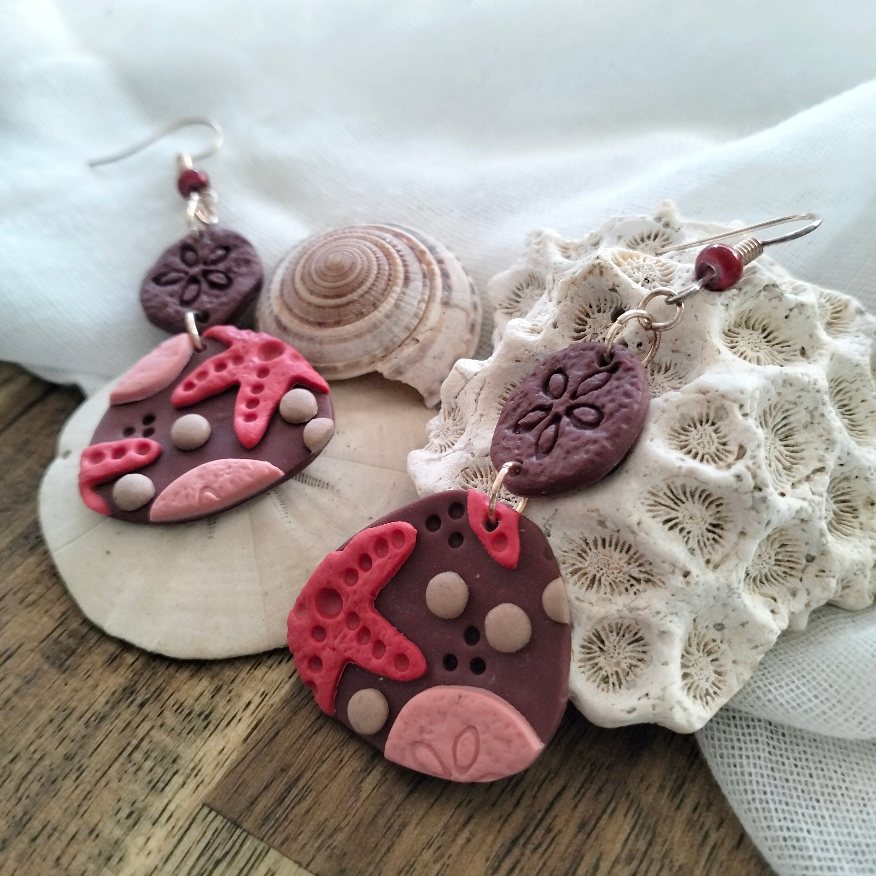 Earrings - Pink Beachcombers Collection - Artful Dangles
