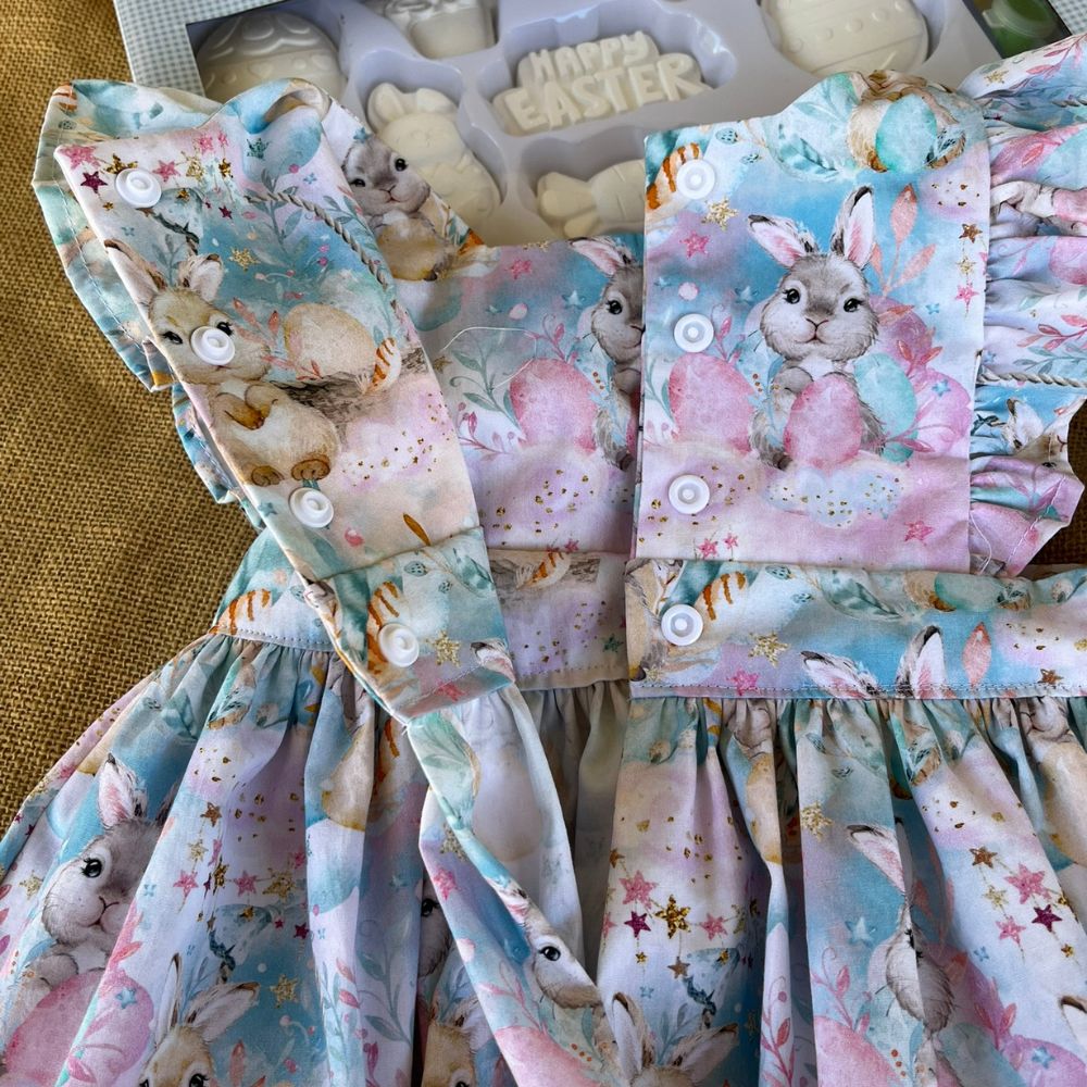 Handmade Pinafore Dress | Bunnies | Sizes 2,4 and 5