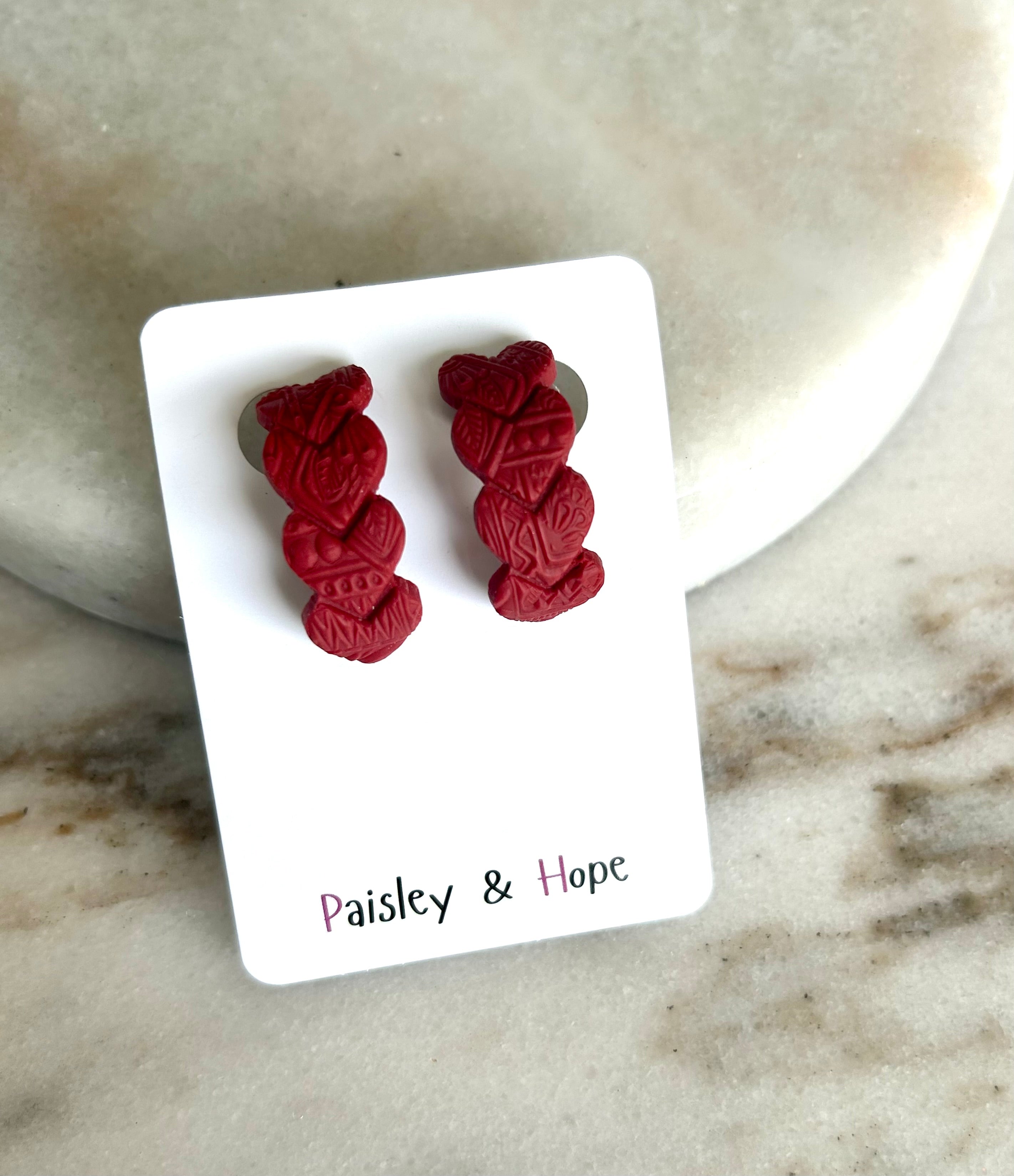 Polymer Clay Huggie - Choose Colour & Design