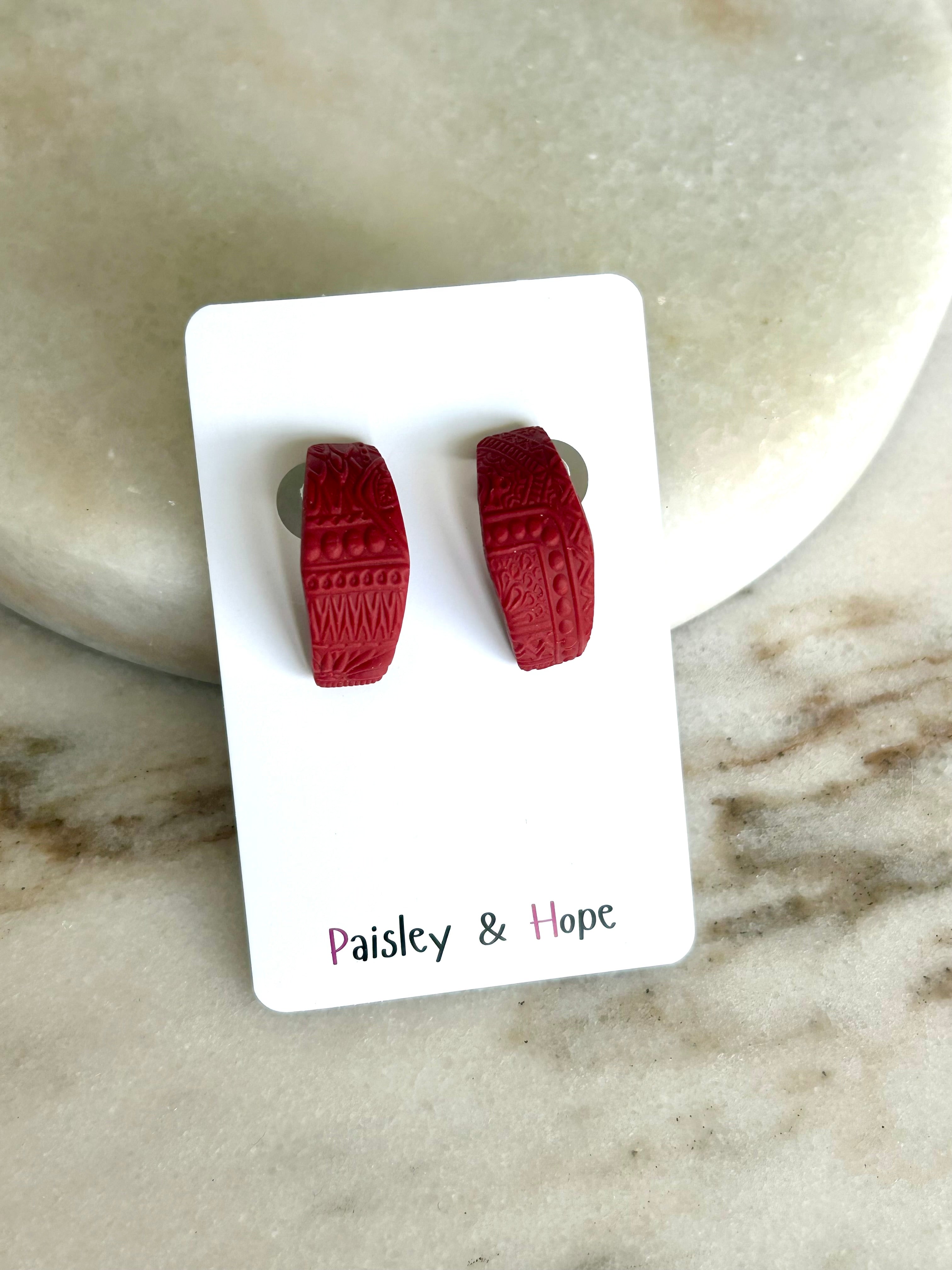 Polymer Clay Huggie - Choose Colour & Design