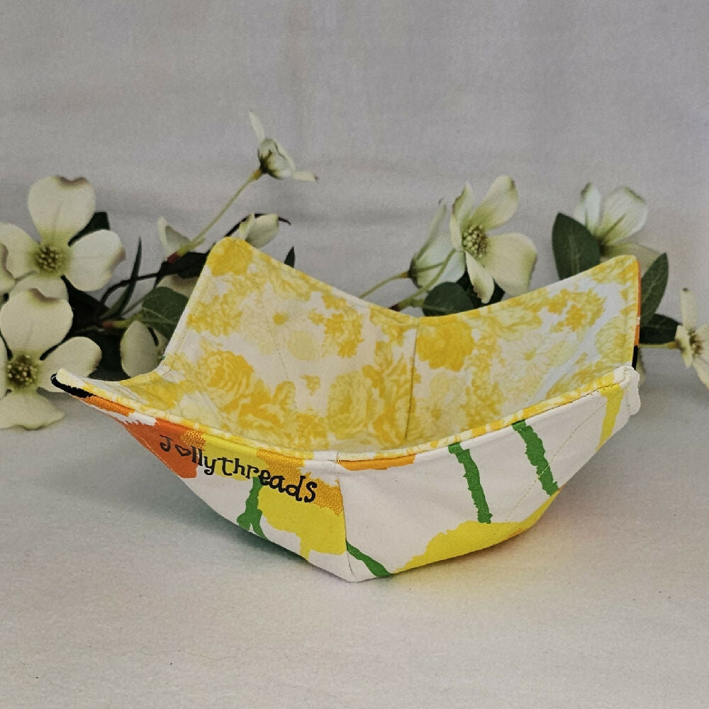 Hot/Cold Cozy Bowl Holder - Sunny Flowers