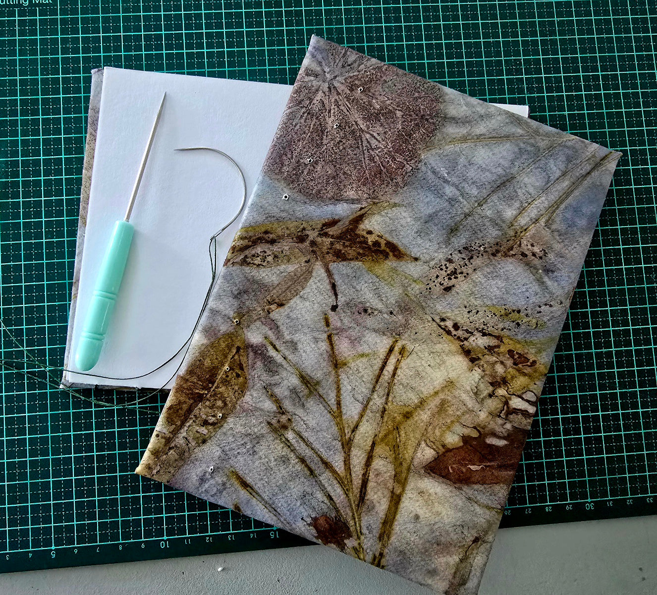 A Little Piece of Nature - Handmade Eco-Printed A5 Journal