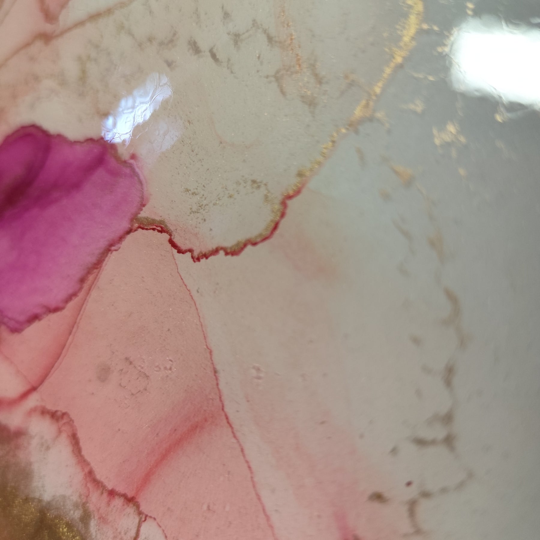Abstract Floral Alcohol Ink Painting