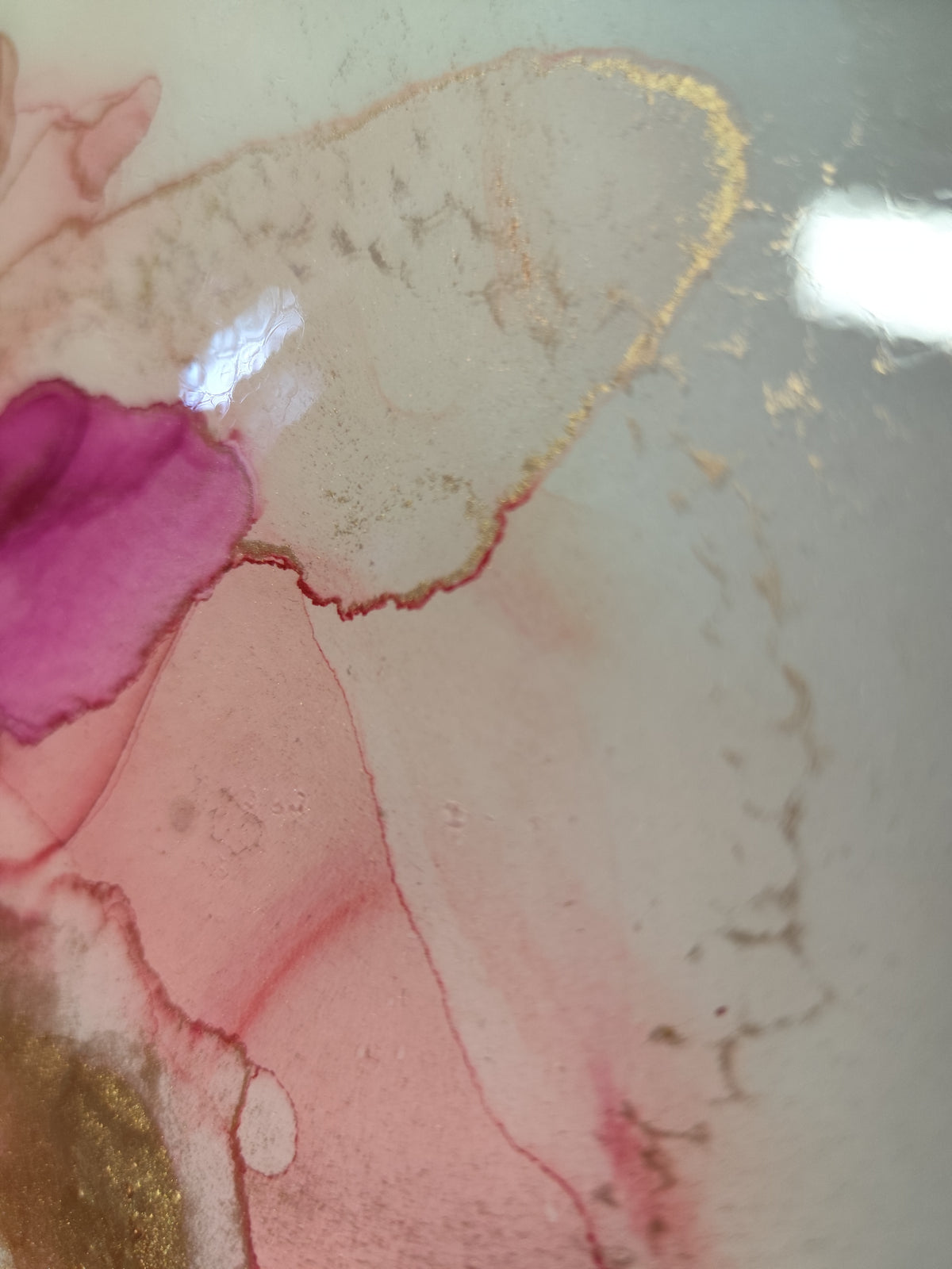 Abstract Floral Alcohol Ink Painting