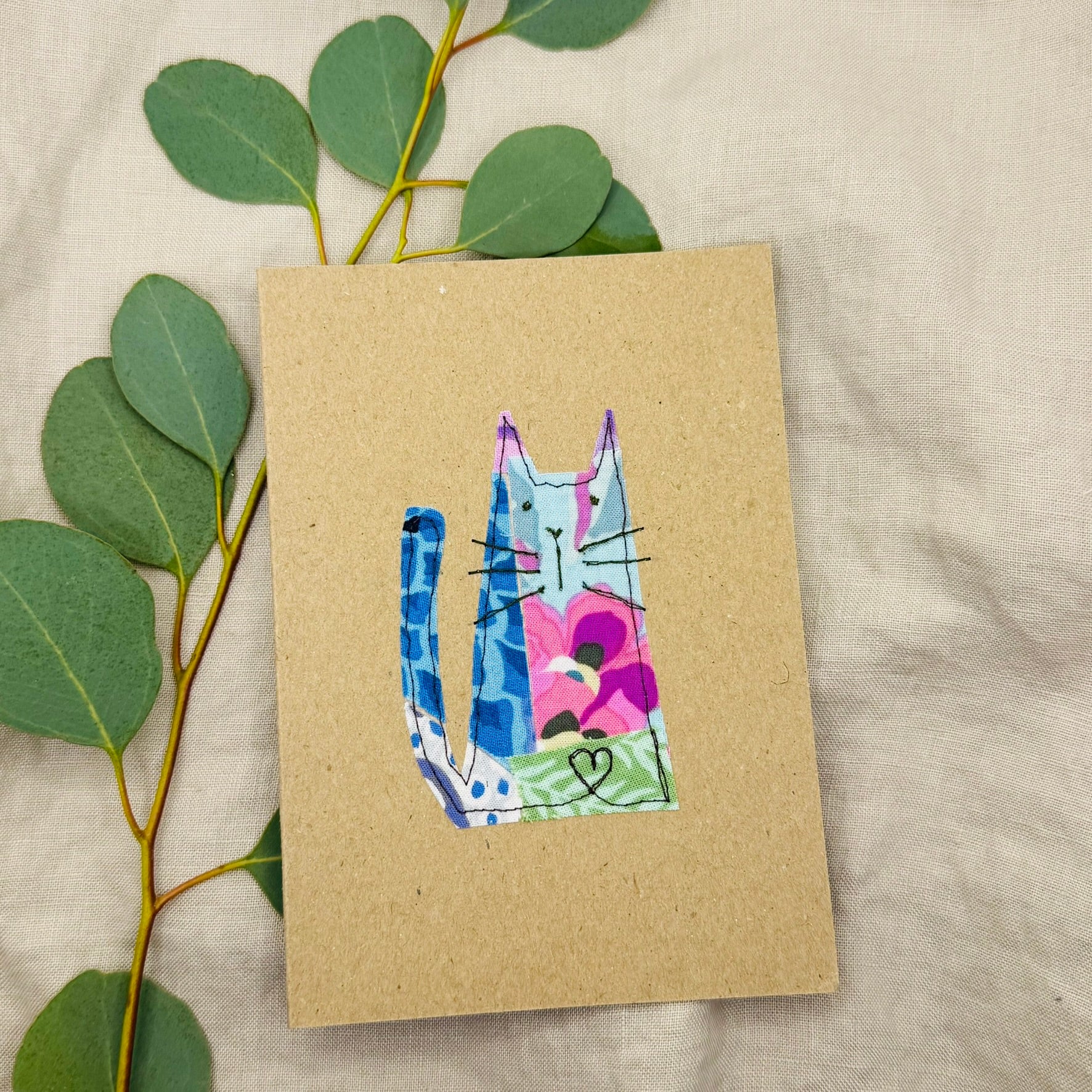 Upcycled handmade animal cards